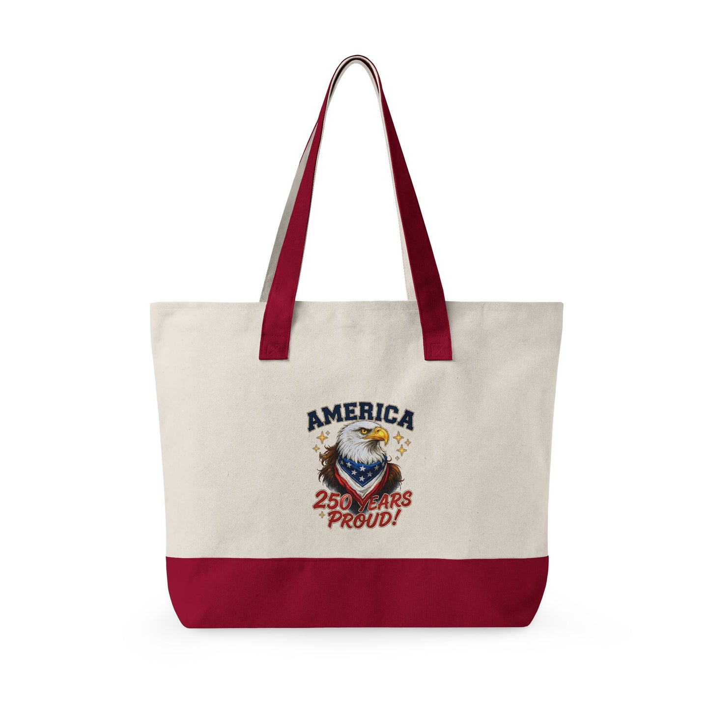 America Eagle Crest zipper tote | Canvas Tote, Patriotic Stars Stripes