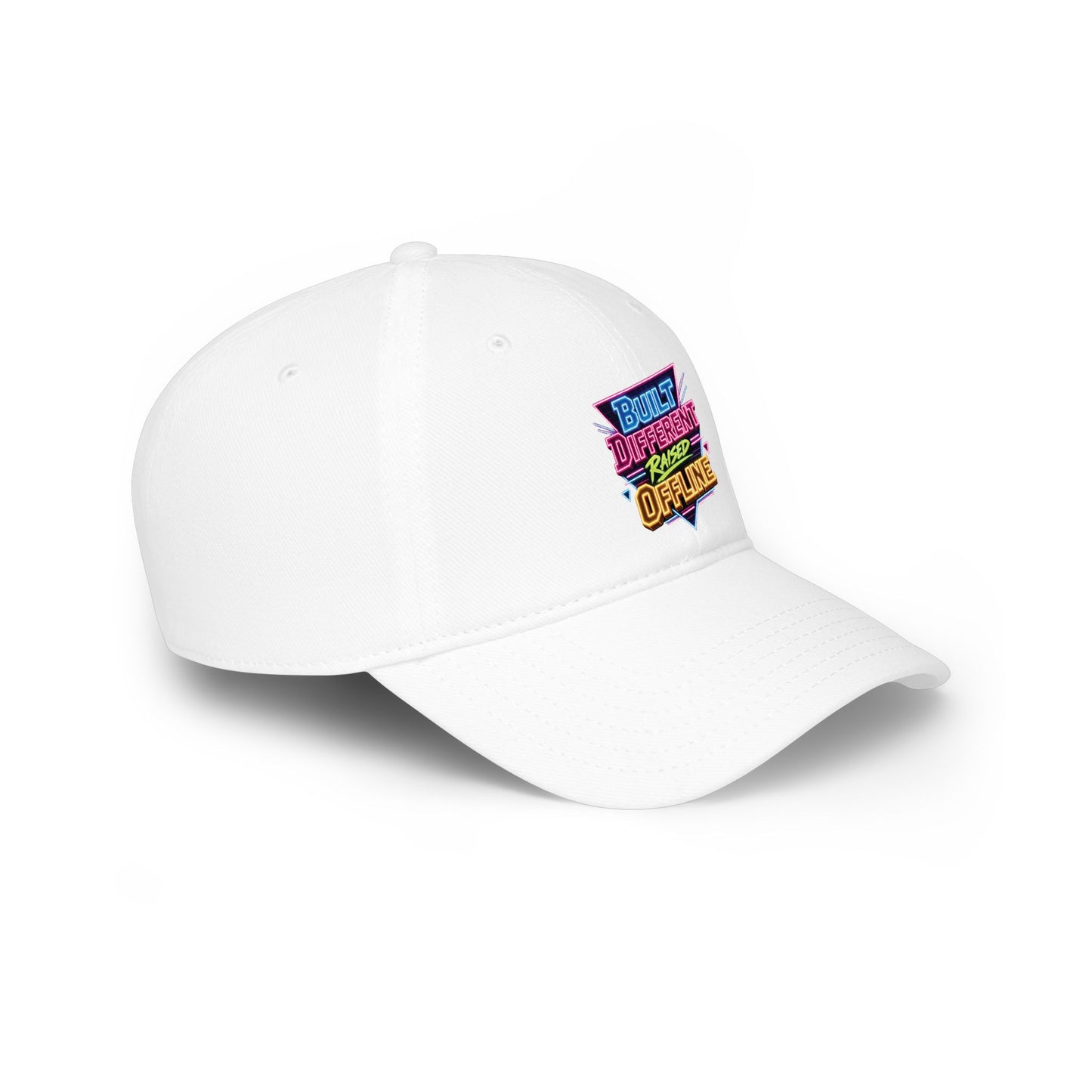 Built Different Offline graphic Baseball Cap | Retro Neon Patch
