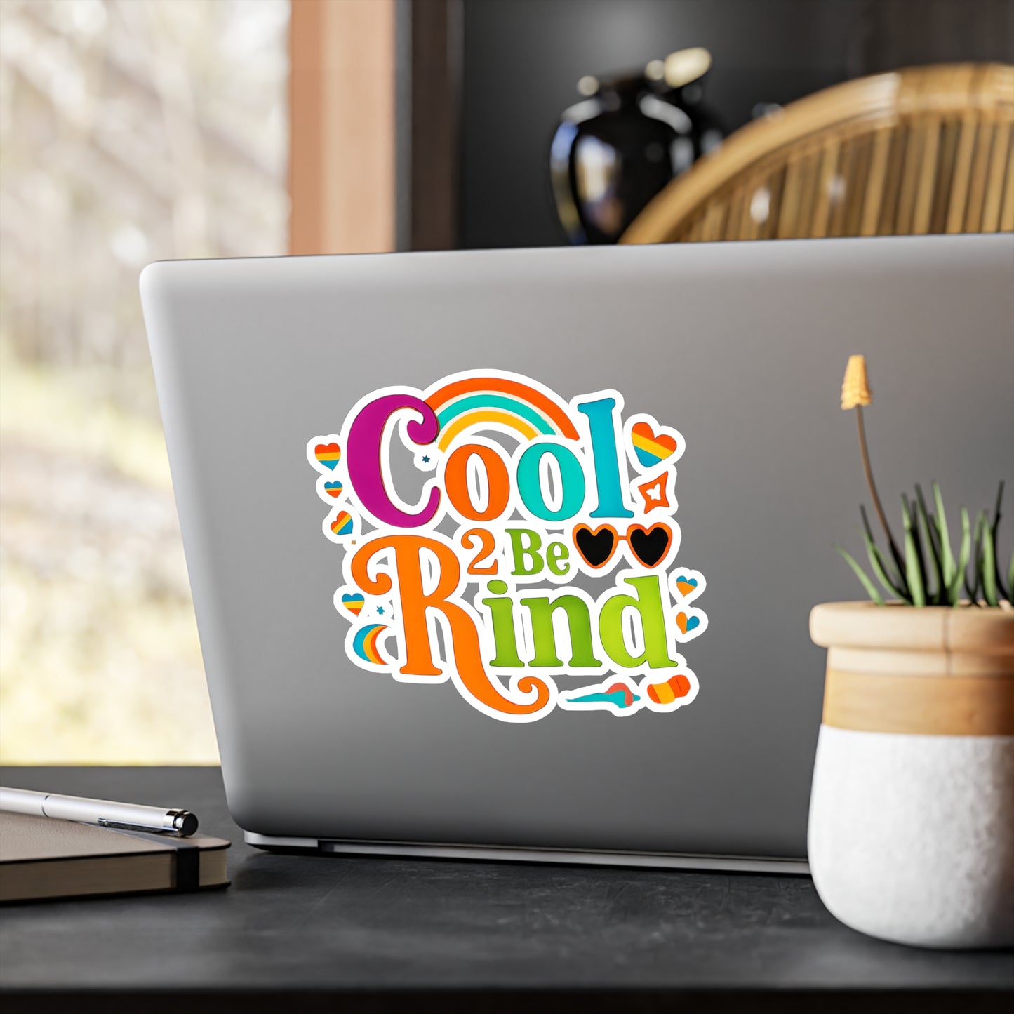 Vibrant Vinyl Decals for Kindness | Cool 2 be Kind Stickers, Fun Wall Art, LGBTQ+ Decor, Kids Room Accessories, Gift for Friends