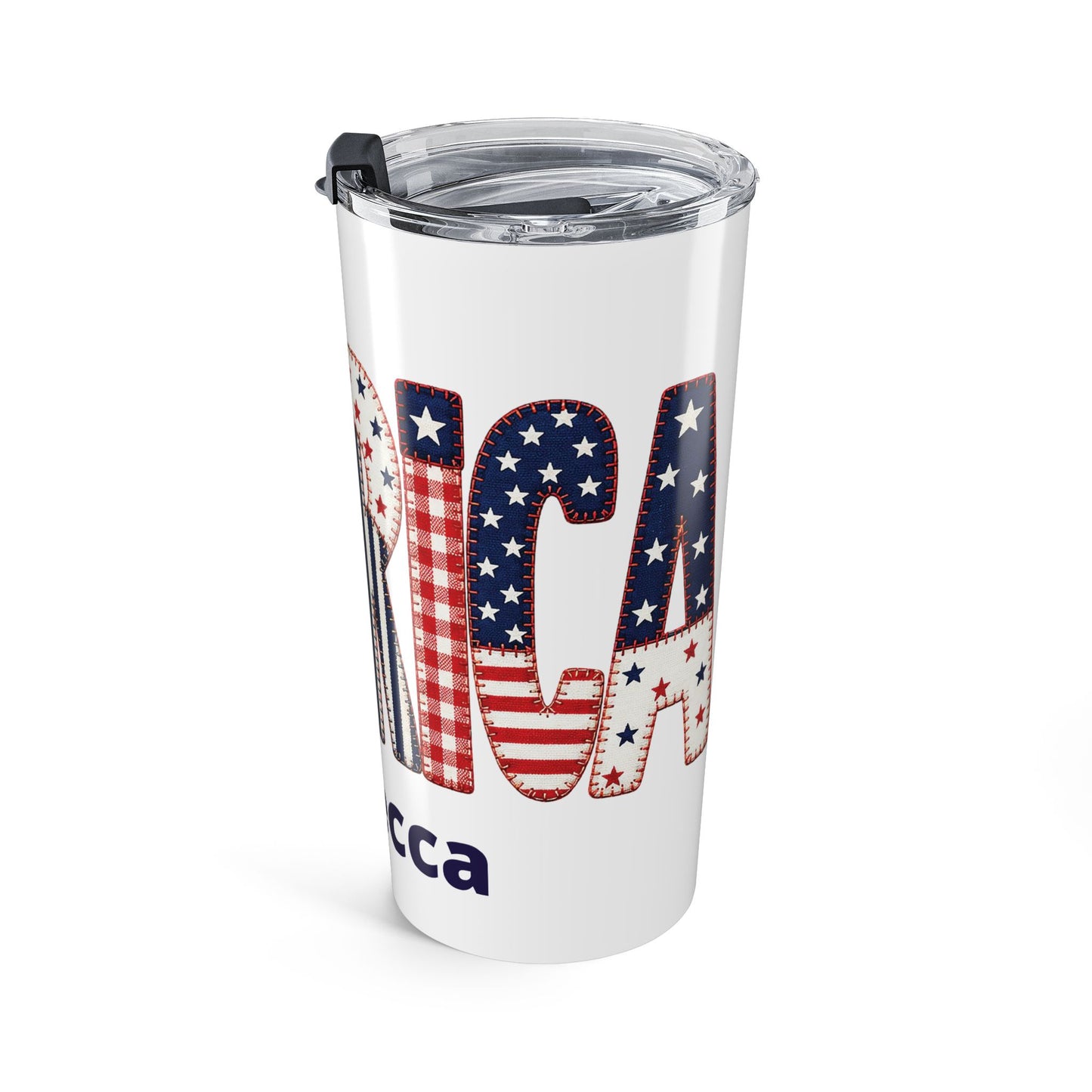 Patriotic USA Lettering Tumbler 20oz | Custom Name Option