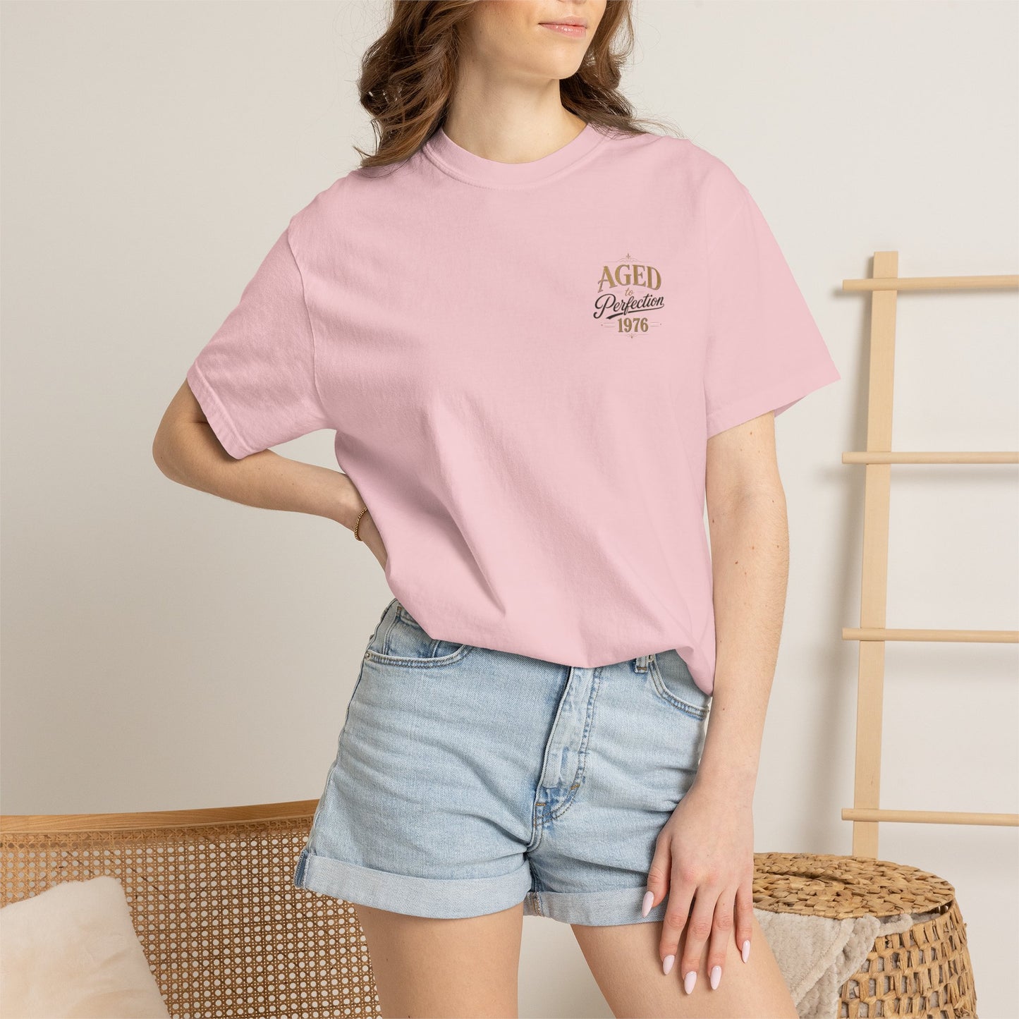 Aged to Perfection 1976 T-Shirt | Vintage Typographic Birthday Design