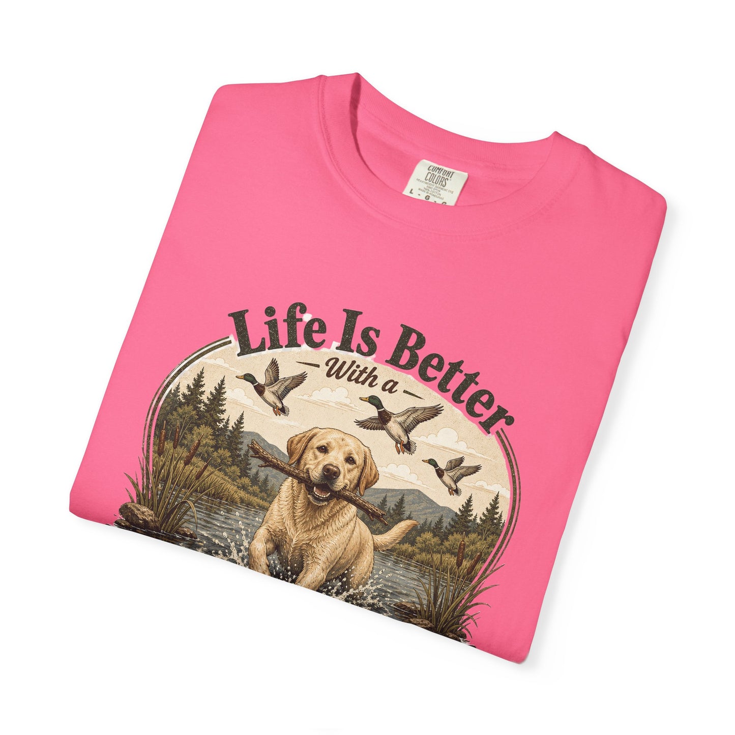 Life Is Better with a Labrador T-shirt | Lab Dog Design