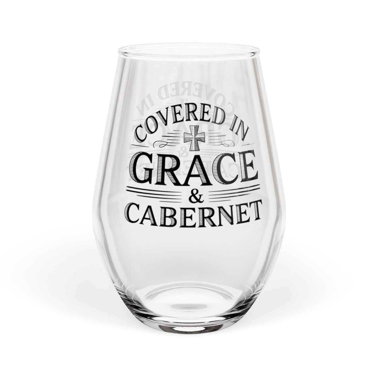 Covered in Grace & Cabernet Stemless Wine Glass | 11.75oz