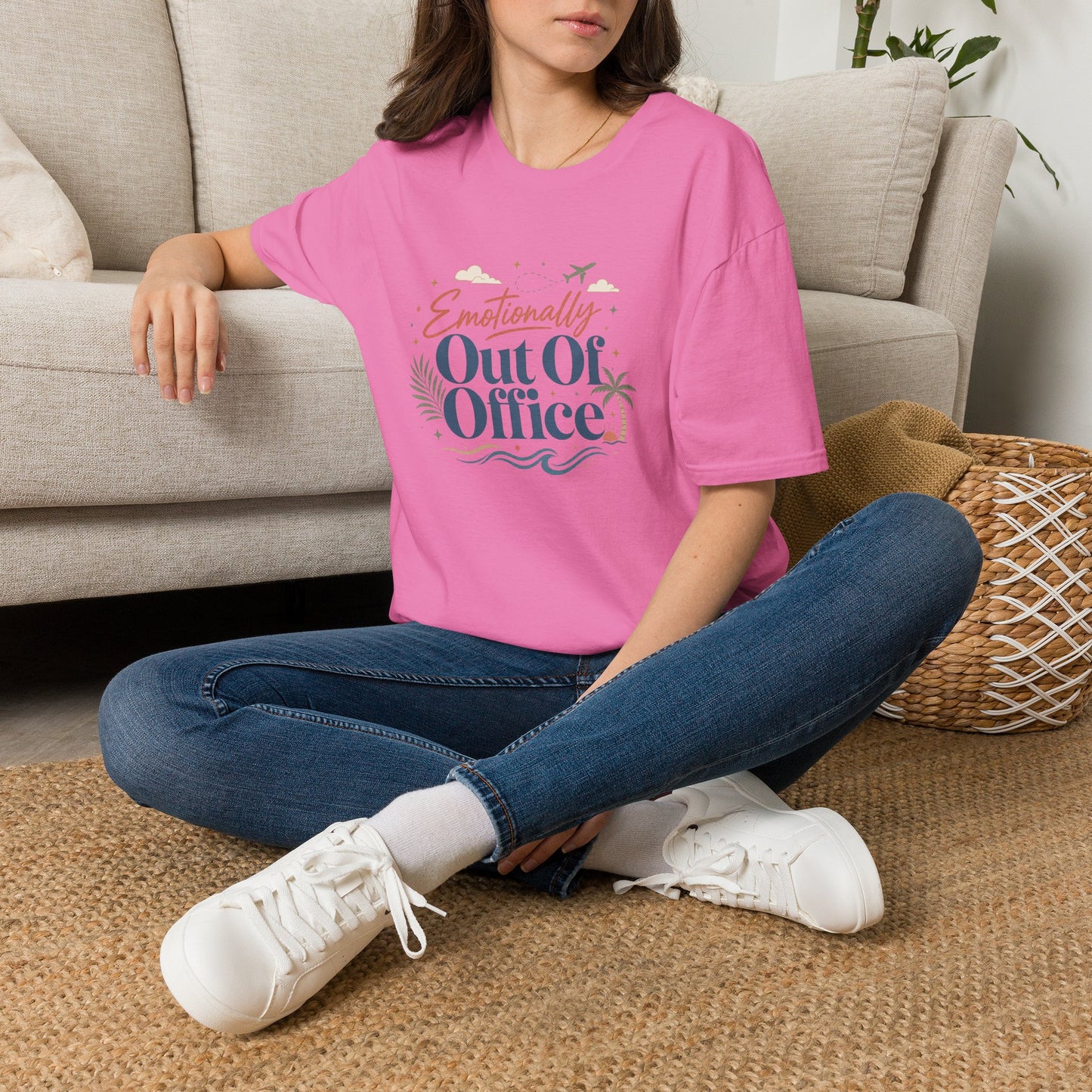 Emotionally Out Of Office T-Shirt | Vacation Palm Beach Design