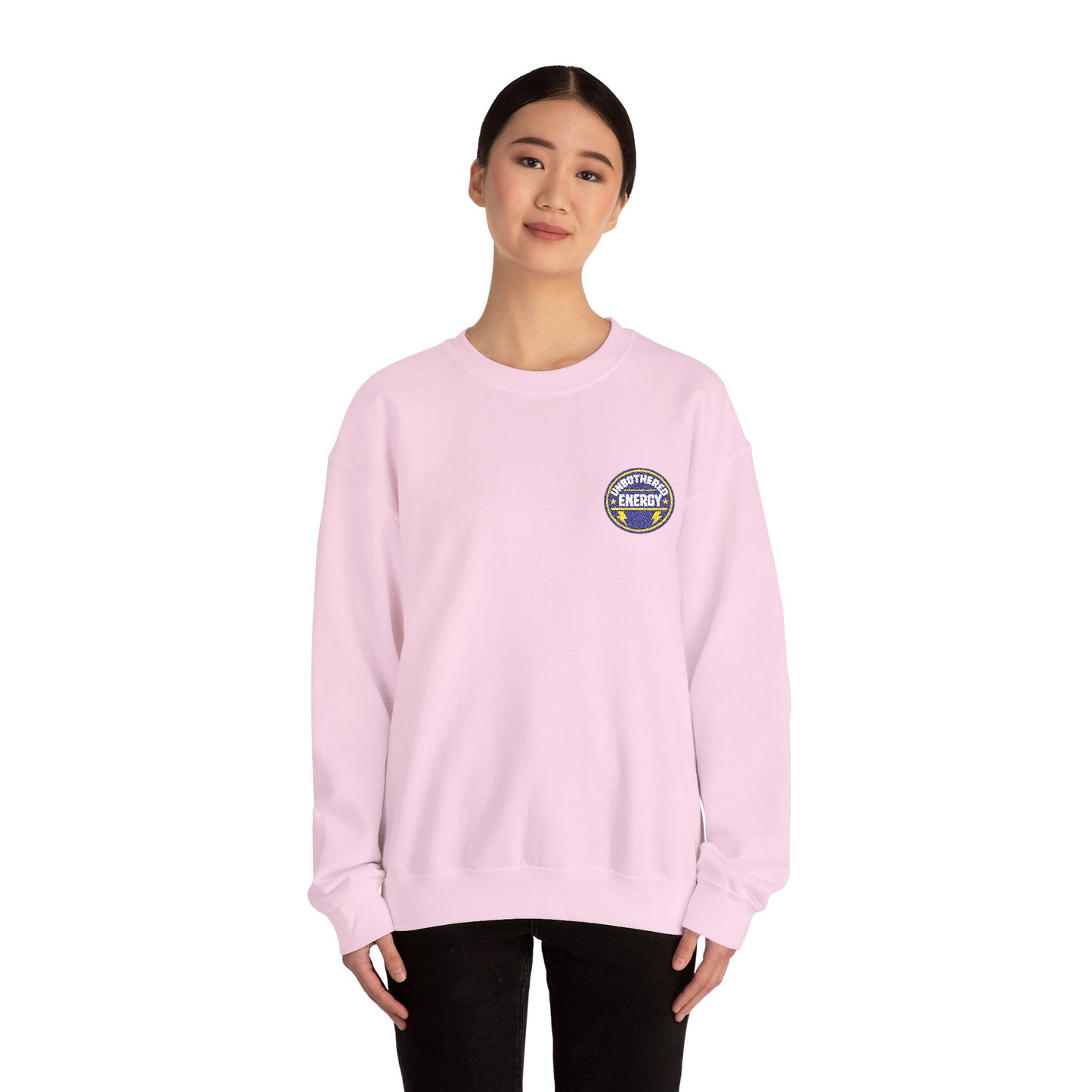 Unbothered Energy embroidered sweatshirt | Funny Slogan Crewneck