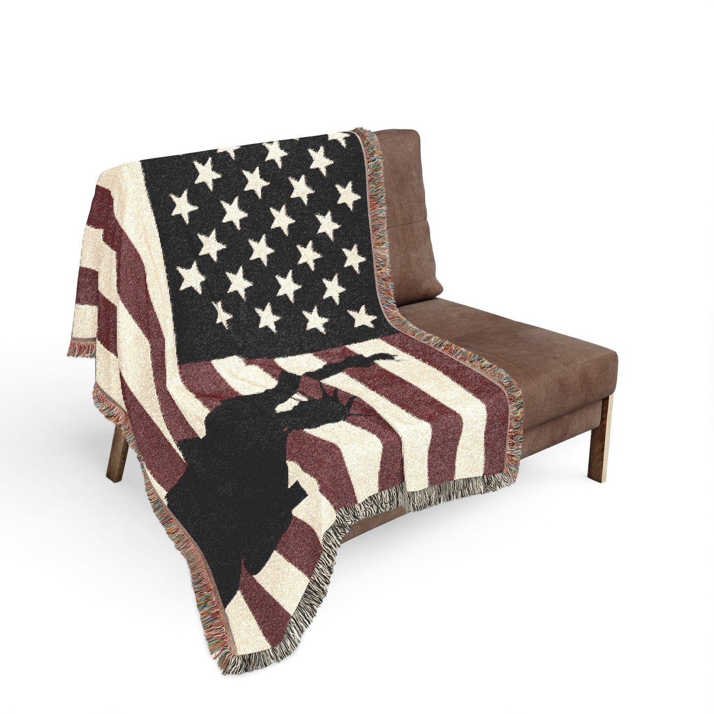 Patriotic Woven Blanket | American Flag Throw, Cozy Home Decor, Independence Day Gift, Memorial Day Blanket, USA Pride Decor