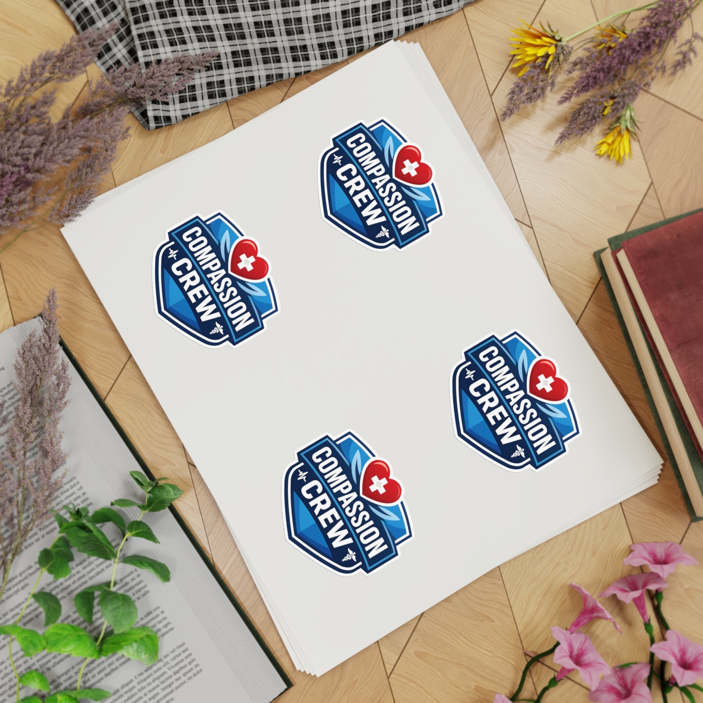 Compassion Crew Badge Sticker Sheet