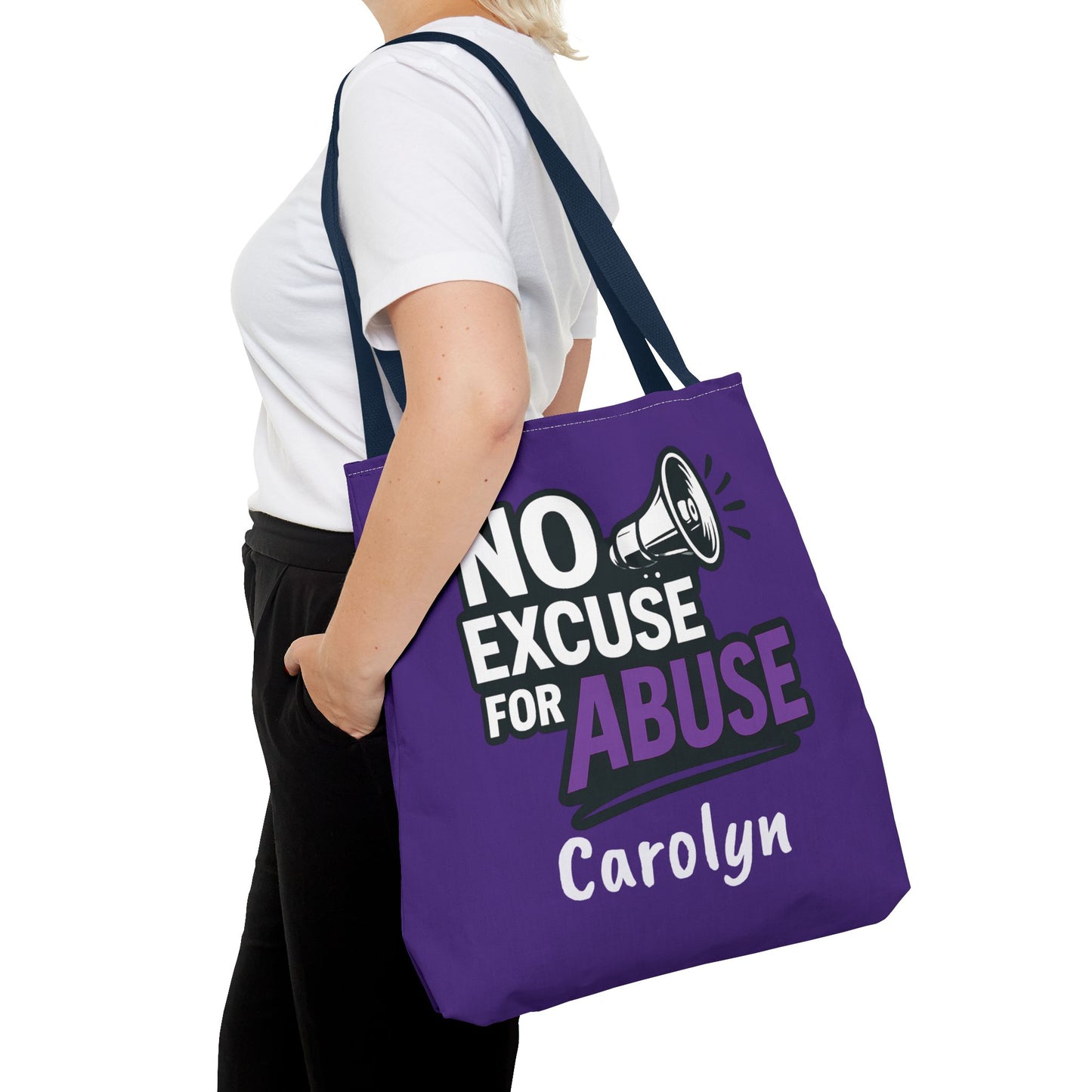 Empowerment Tote Bag - No Excuse for Abuse, Advocacy Tote, Eco-Friendly Bag, Fundraiser Gift, Awareness Campaign Bag