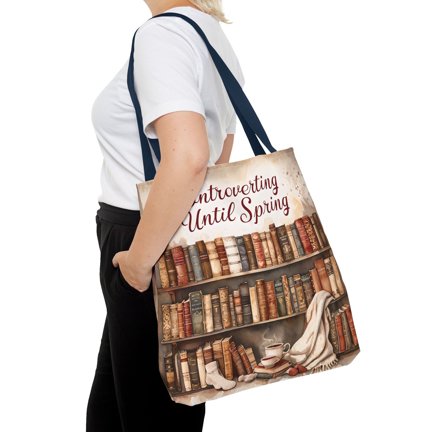 Introvert Tote Bag - Book Lover's Accessory, Everyday Use, Literary Gift, Spring Vibes, Book Club Essentials