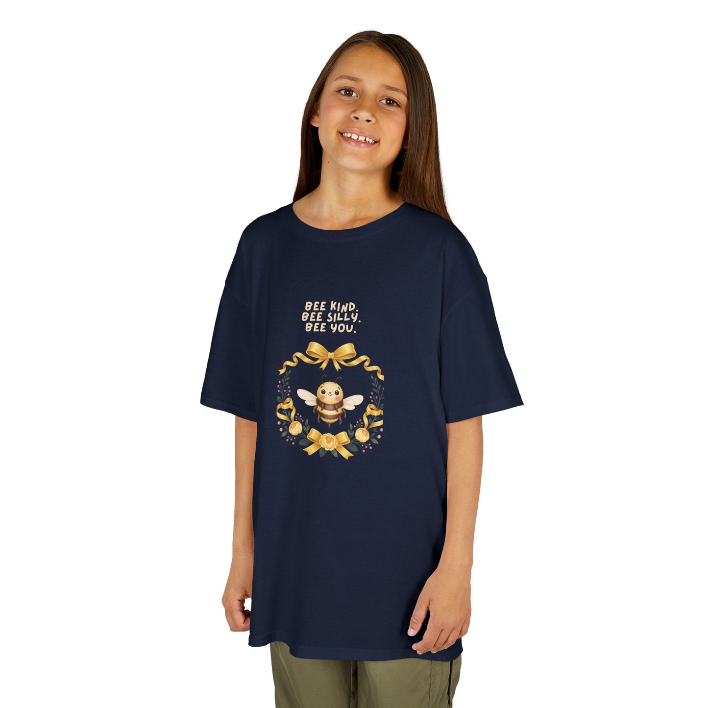 Bee Kind Bee Silly Bee You Kids T-Shirt | Cute Bee Wreath Design