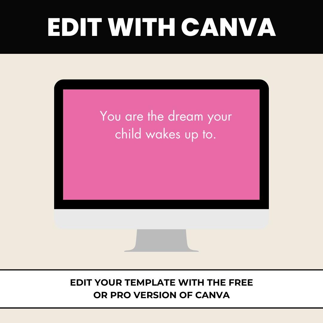 Single Mom Quotes Canva Template: 90 Social Media Posts (Digital Download