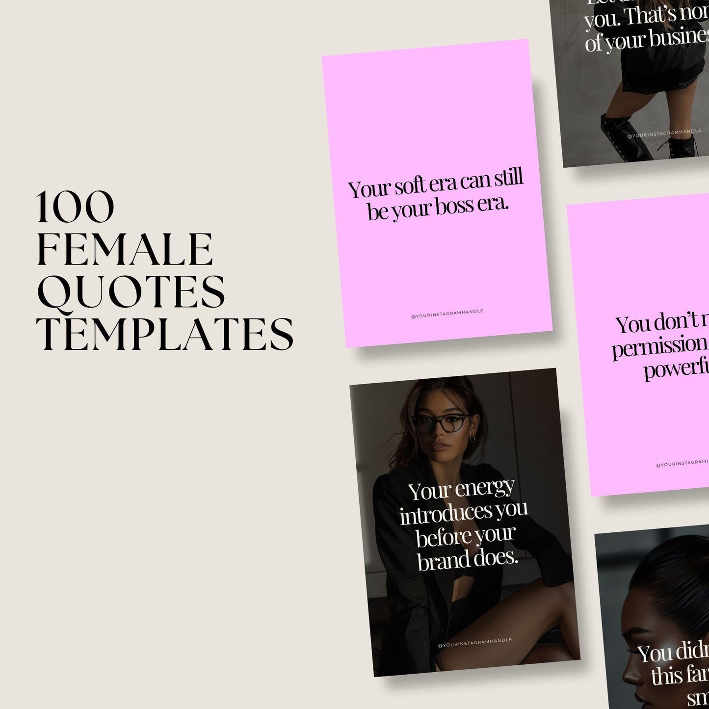 100 Empowering Quotes for Women - Instant Download, Editable Canva Template, Women Encouragement