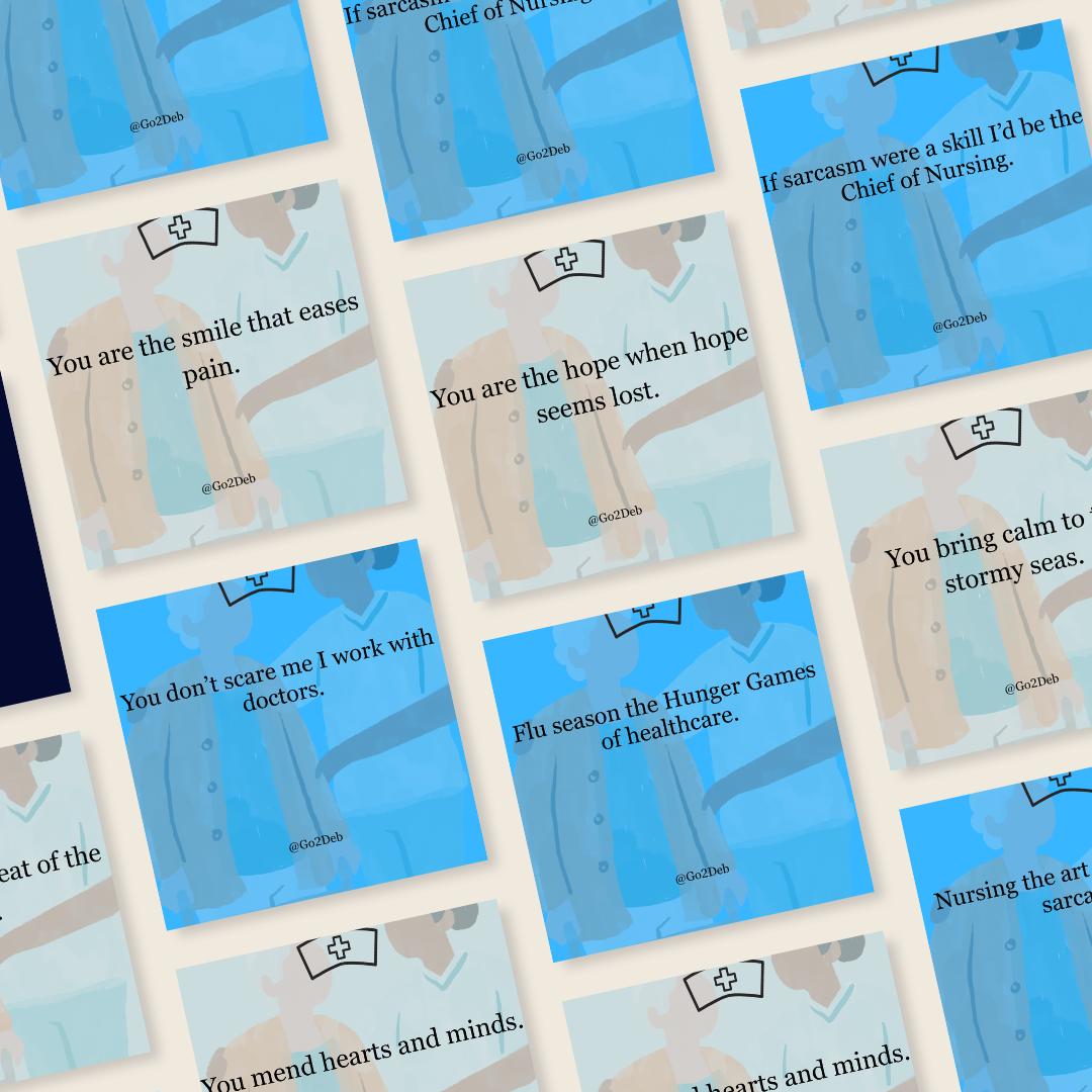100 Nurses Instagram Quote Templates Canva, Social Media Quotes, Instagram Motivational Post Templates Humor