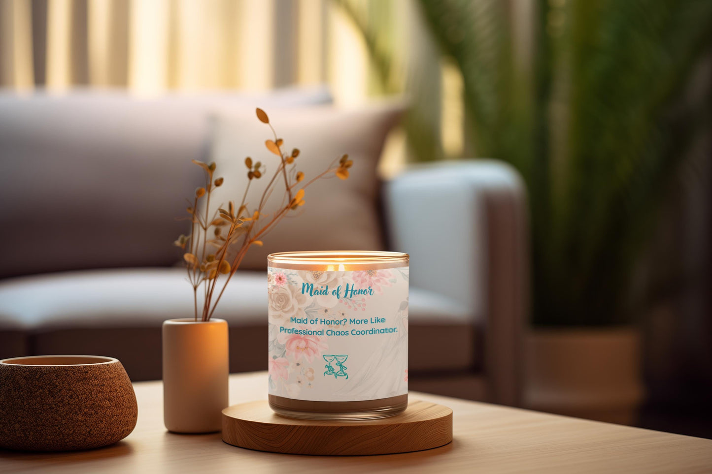 Maid of Honor Proposal, Maid of Honor Scented Candle, Perfect Gift for Weddings, Bridal Showers, Relaxation, Floral Fragrance