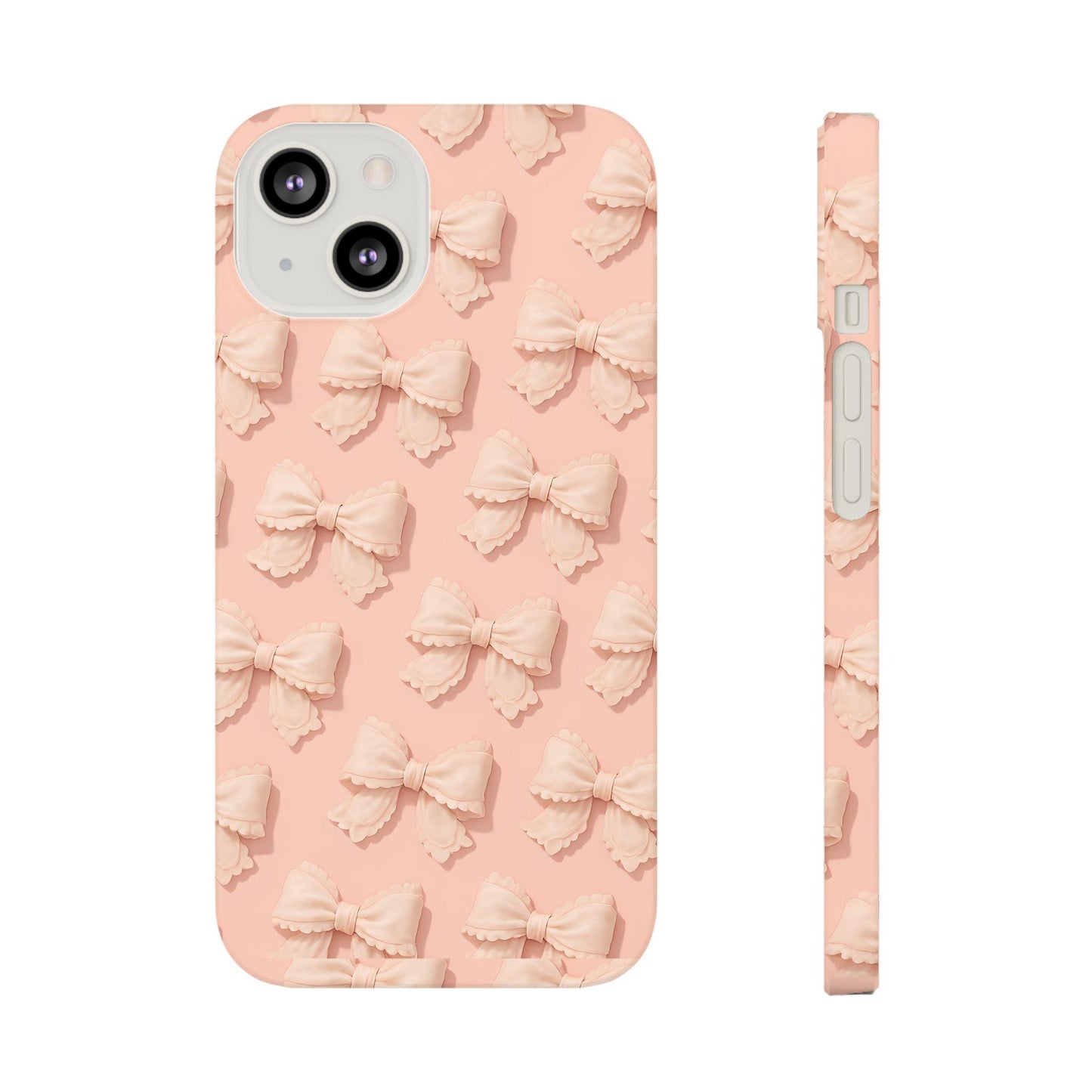 Coquette Bow Pattern Phone Case: Slim, Trendy Tech Accessory