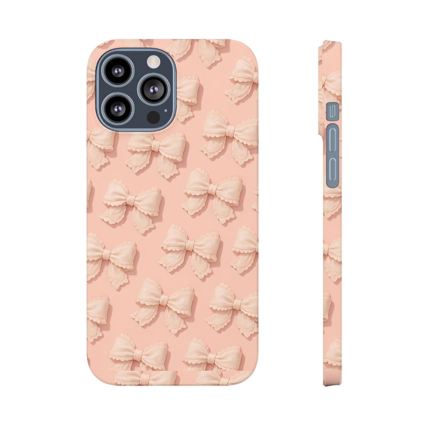 Coquette Bow Pattern Phone Case: Slim, Trendy Tech Accessory