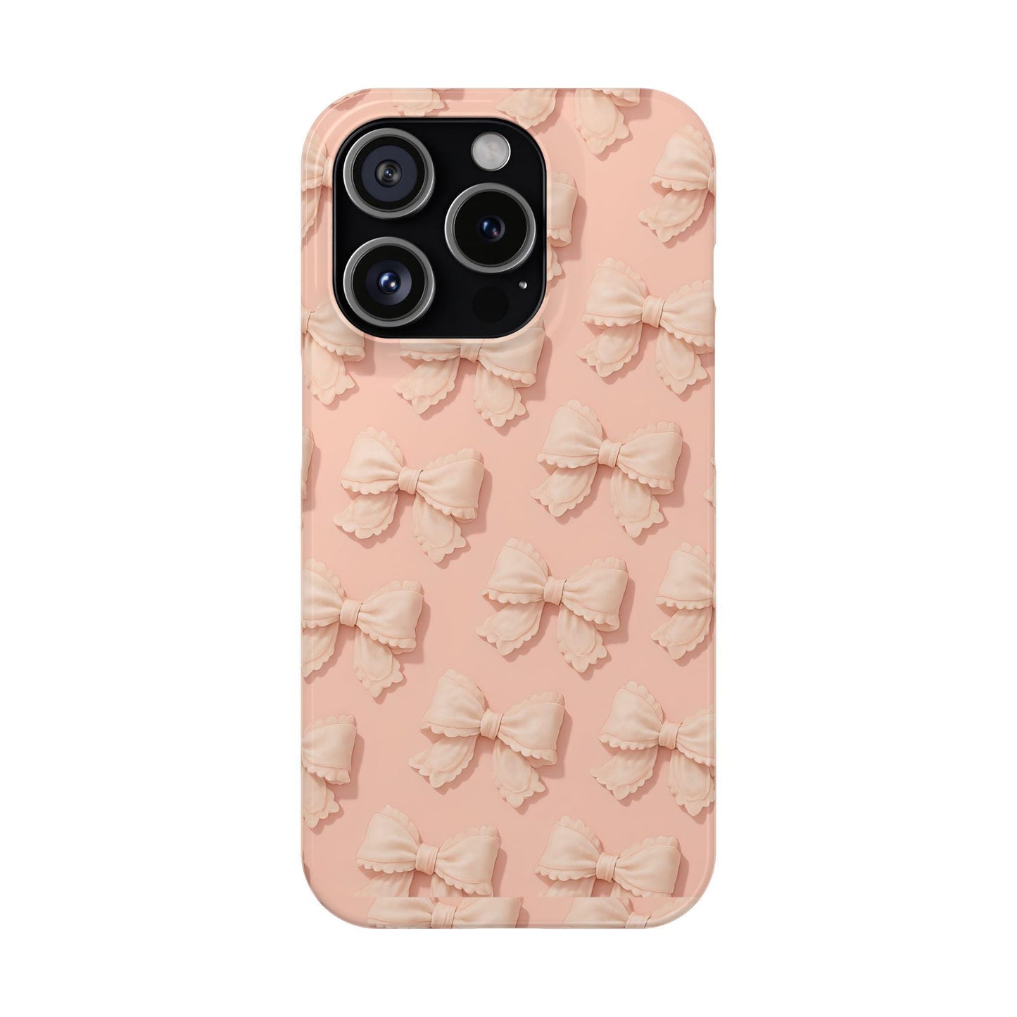 Coquette Bow Pattern Phone Case: Slim, Trendy Tech Accessory