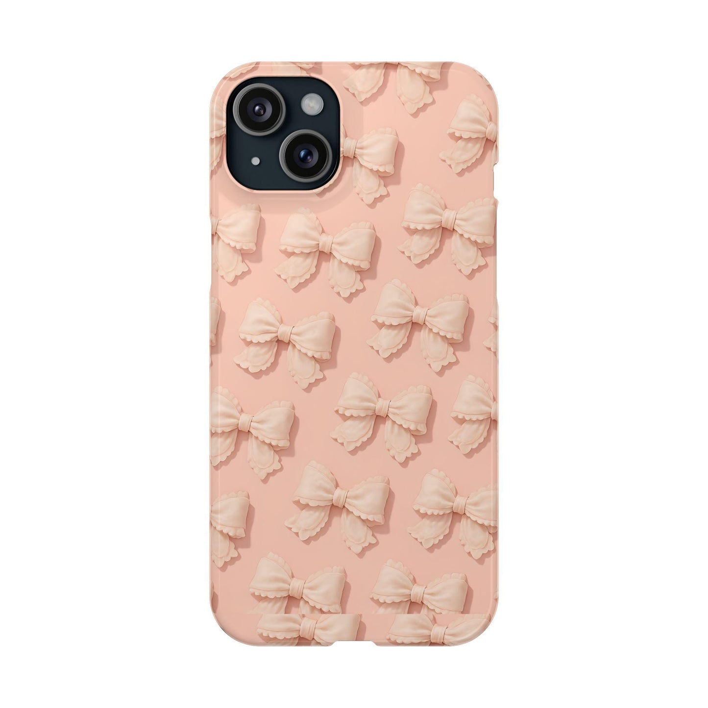 Coquette Bow Pattern Phone Case: Slim, Trendy Tech Accessory