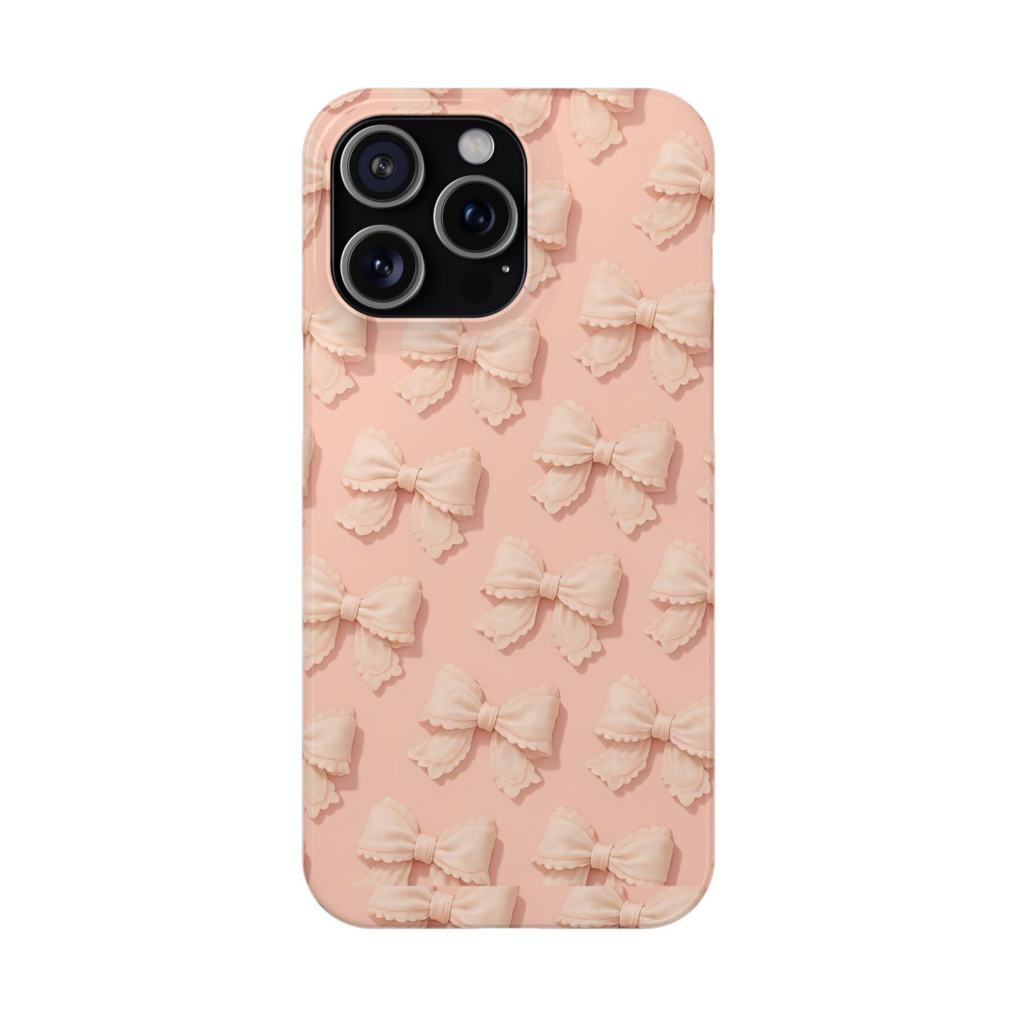 Coquette Bow Pattern Phone Case: Slim, Trendy Tech Accessory
