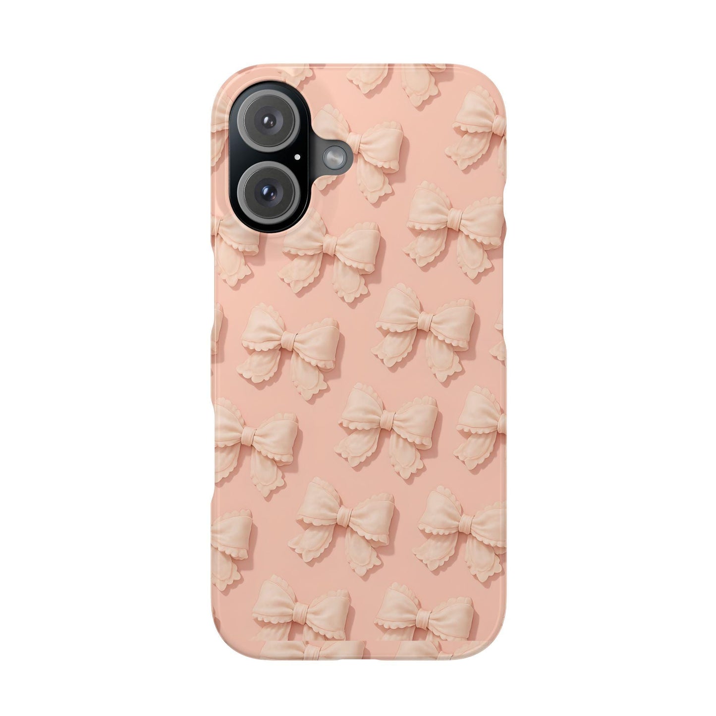 Coquette Bow Pattern Phone Case: Slim, Trendy Tech Accessory