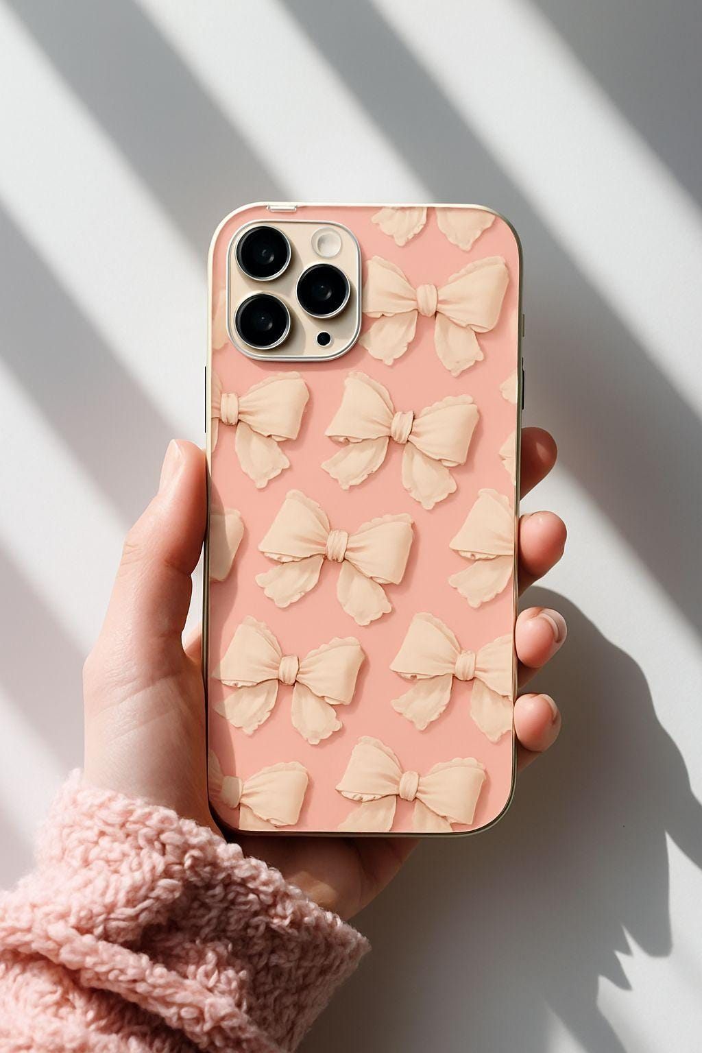 Coquette Bow Pattern Phone Case: Slim, Trendy Tech Accessory