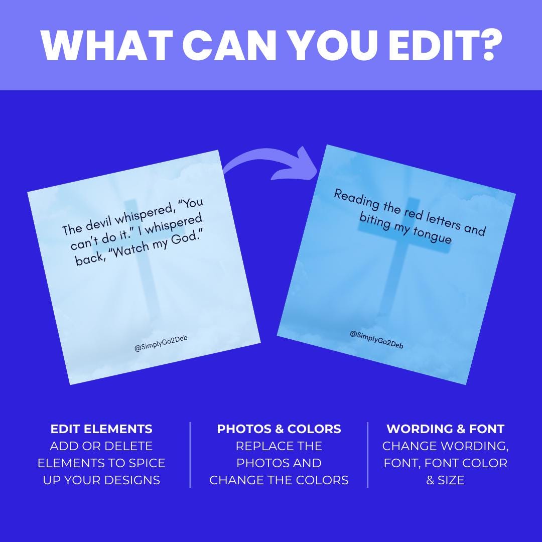 Funny Christian Quotes: Canva Templates for Social Media (Digital Download)