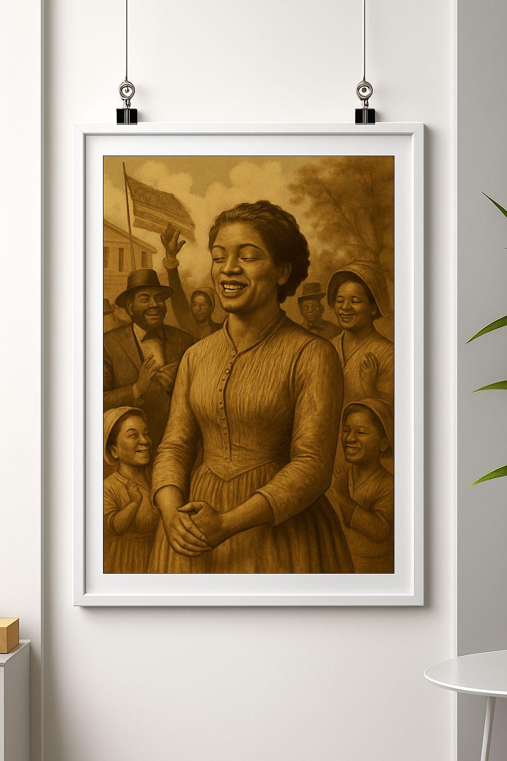 Juneteenth Art Print: 1866 Celebration, Black Americana Decor (Digital Download)
