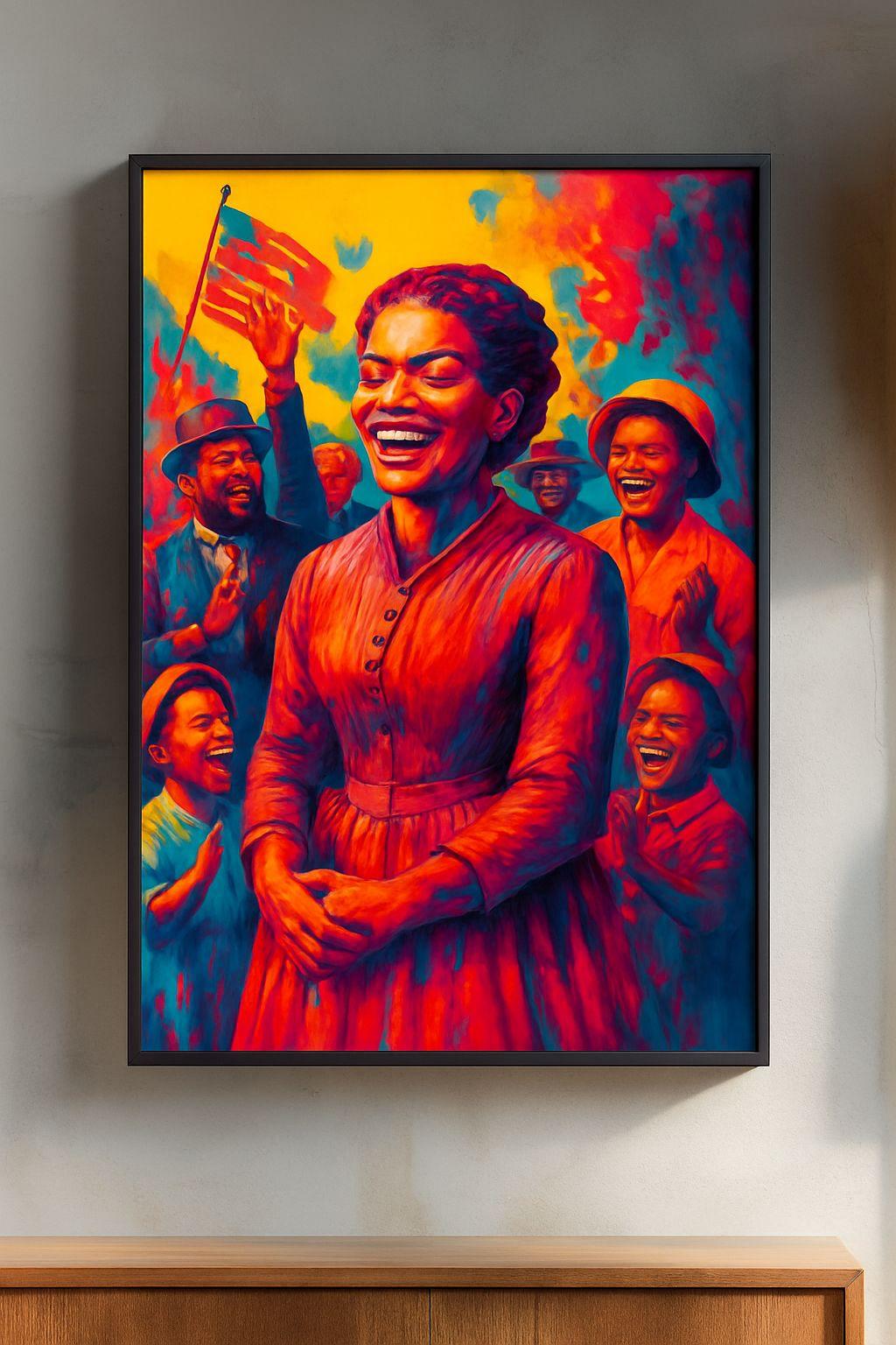 Vibrant Juneteenth Celebration Art: Afrocentric Black History Poster (Digital Download)