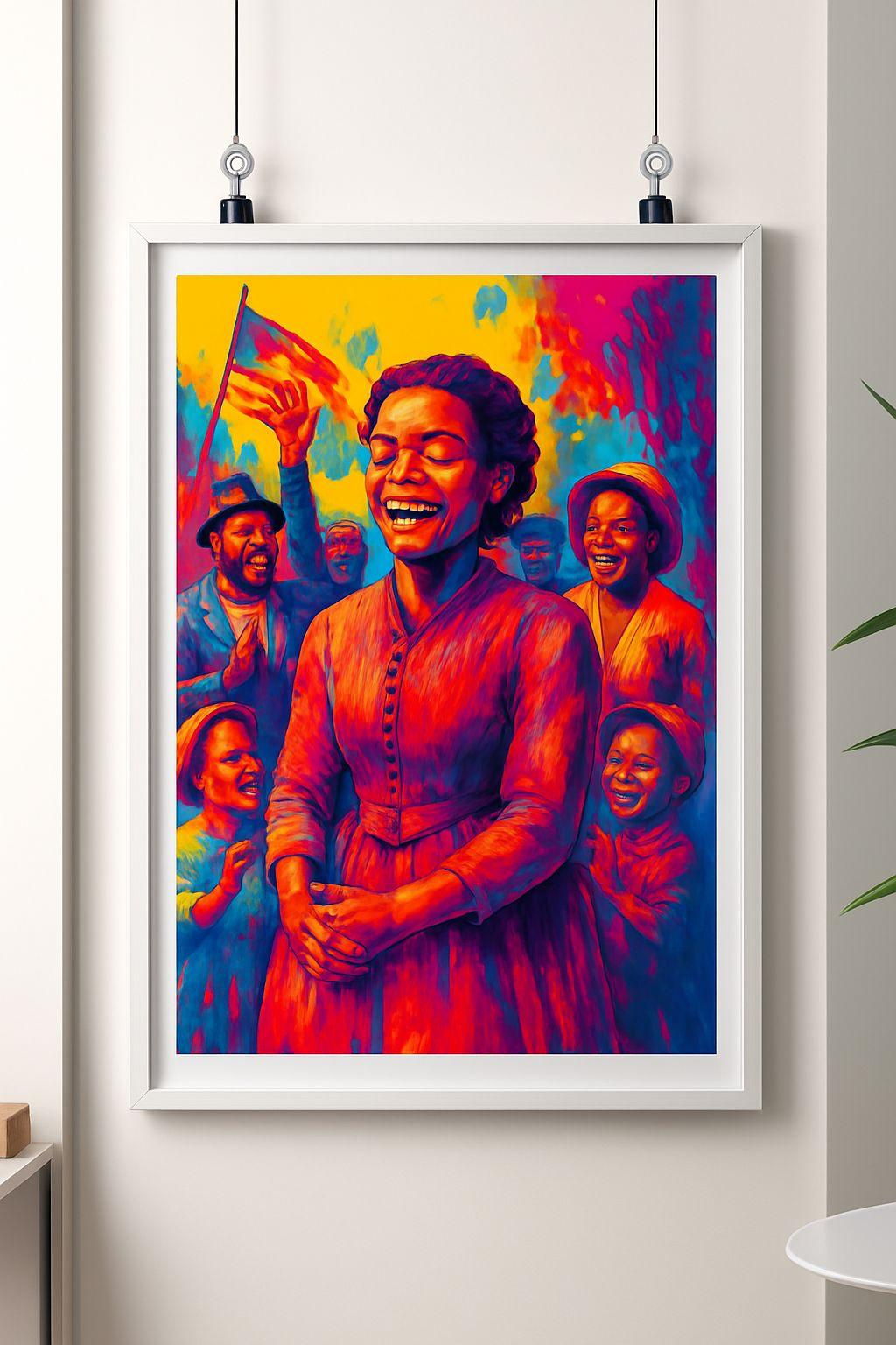 Vibrant Juneteenth Celebration Art: Afrocentric Black History Poster (Digital Download)