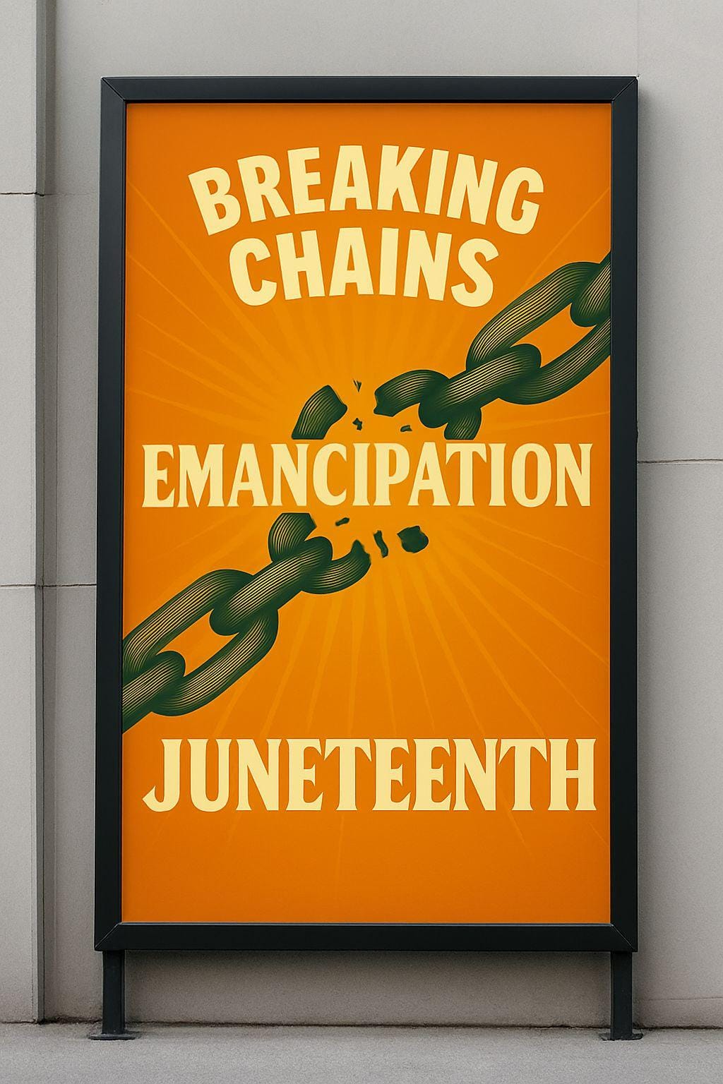 Juneteenth Freedom Poster: Breaking Chains Art (Digital Download)
