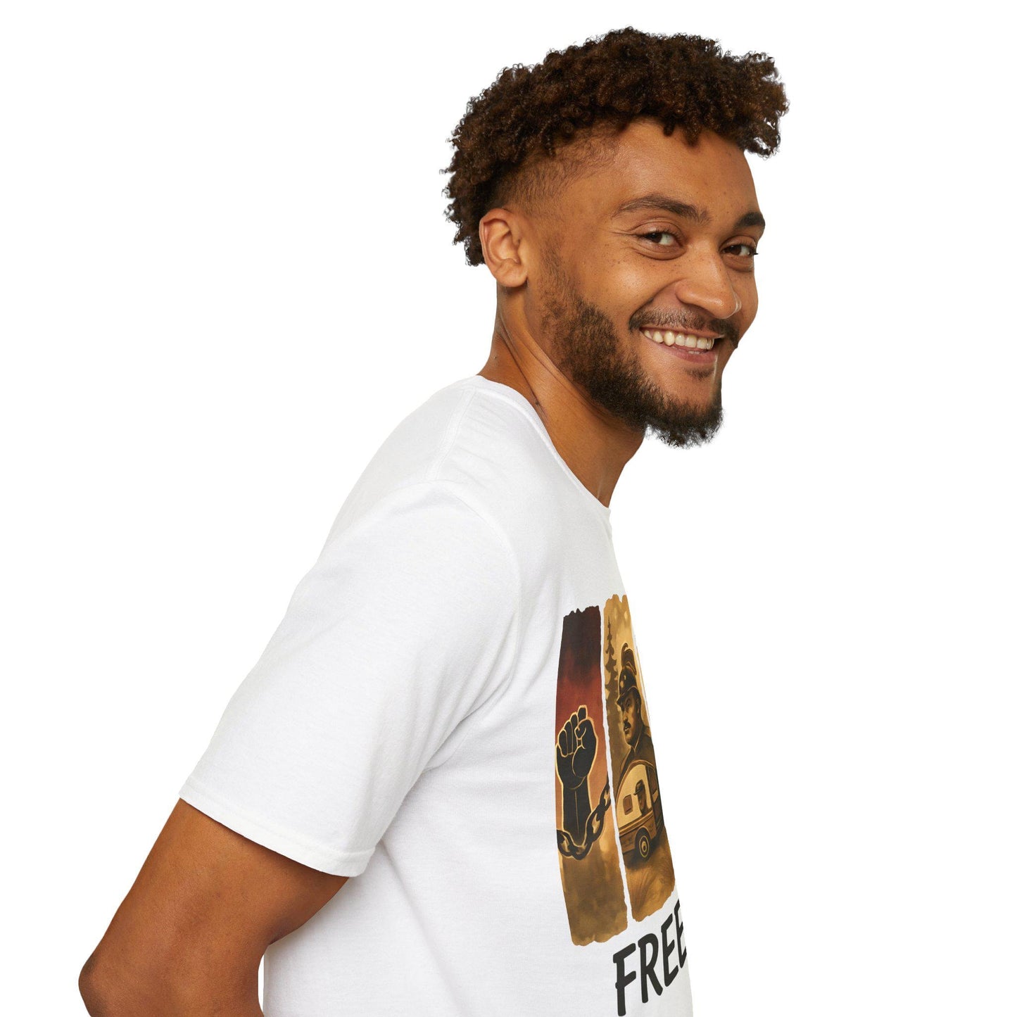 Juneteenth Freedom Scenes T-Shirt: Unisex Ring-Spun Cotton Tee