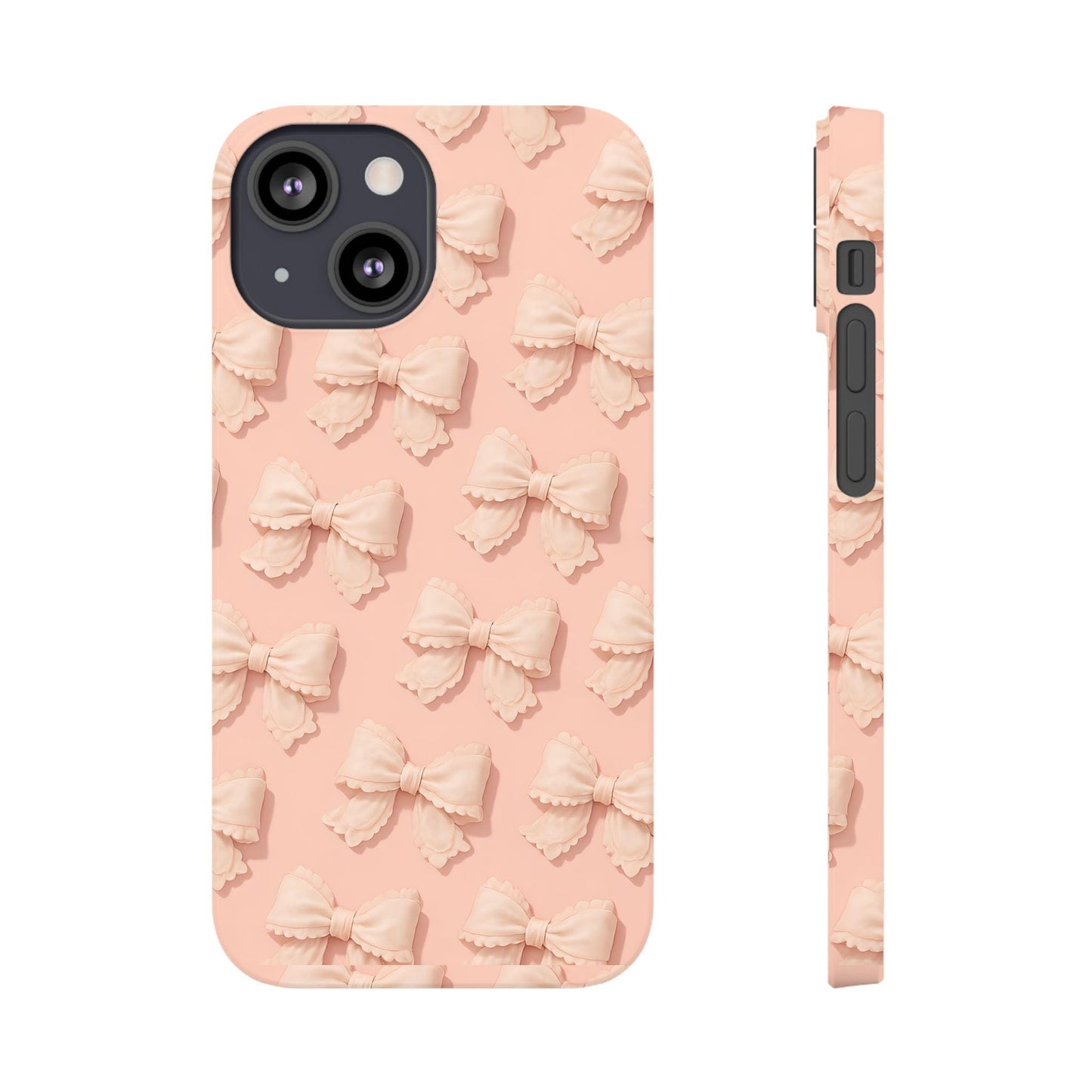 Coquette Bow Pattern Phone Case: Slim, Trendy Tech Accessory