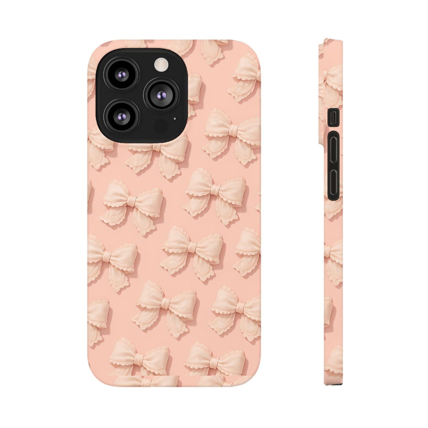Coquette Bow Pattern Phone Case: Slim, Trendy Tech Accessory