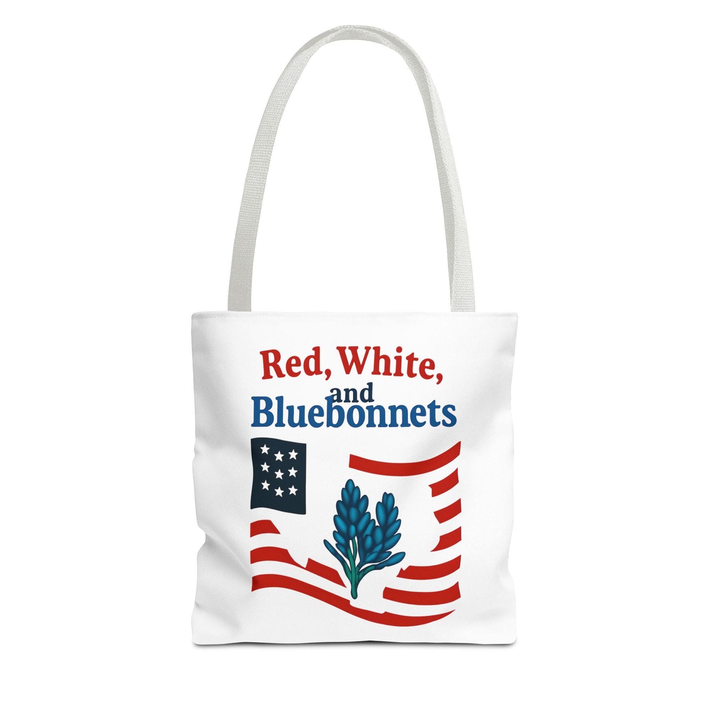 Texas Theme Patriotic Tote Bag, Bluebonnet Design, Texas Pride Gift, Texan Souvenir, Patriotic Tote Bag, Gift for Her