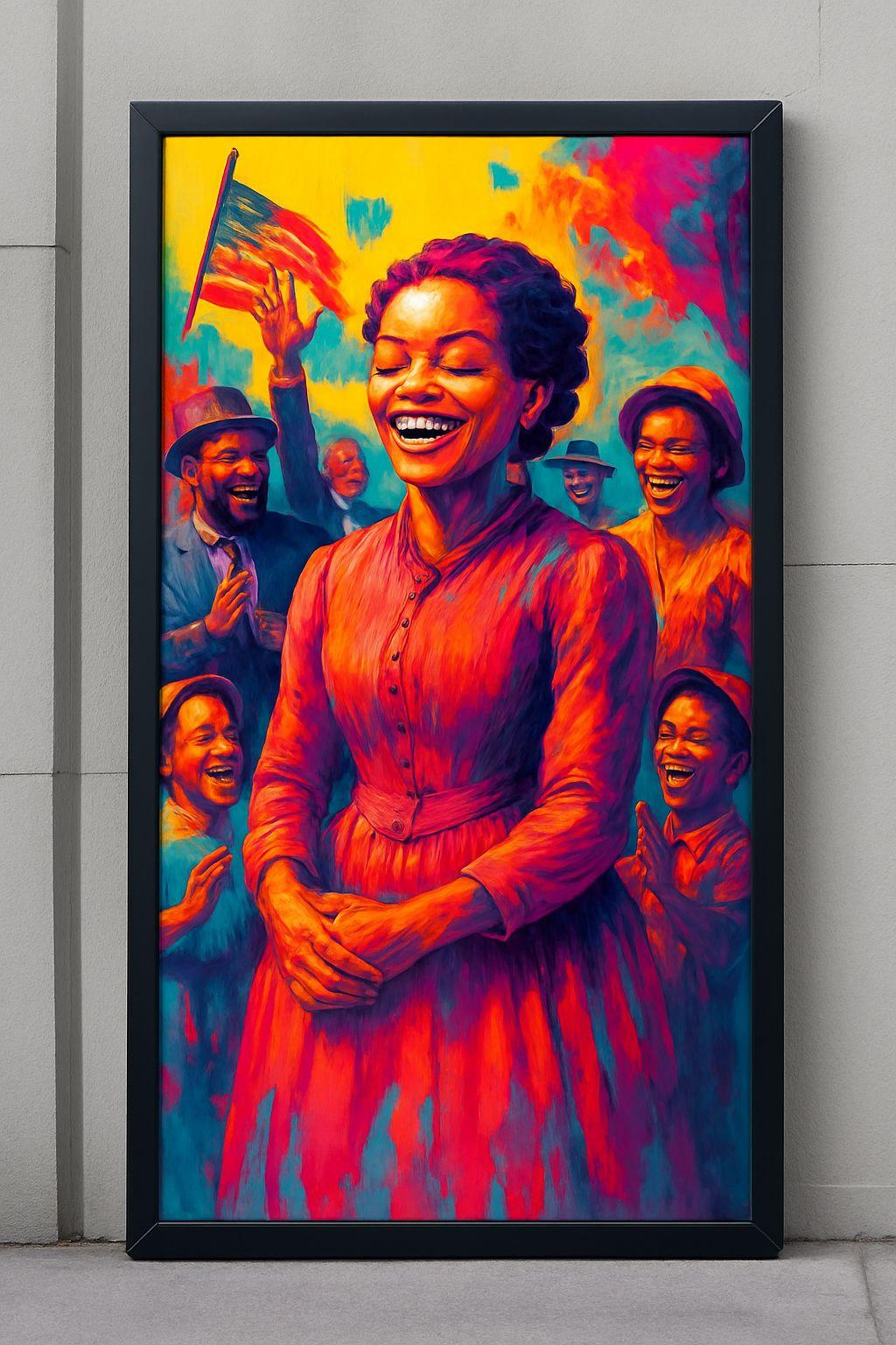 Vibrant Juneteenth Celebration Art: Afrocentric Black History Poster (Digital Download)