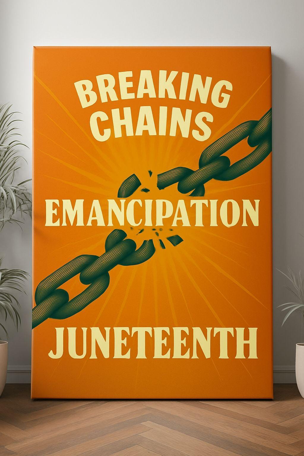 Juneteenth Freedom Poster: Breaking Chains Art (Digital Download)