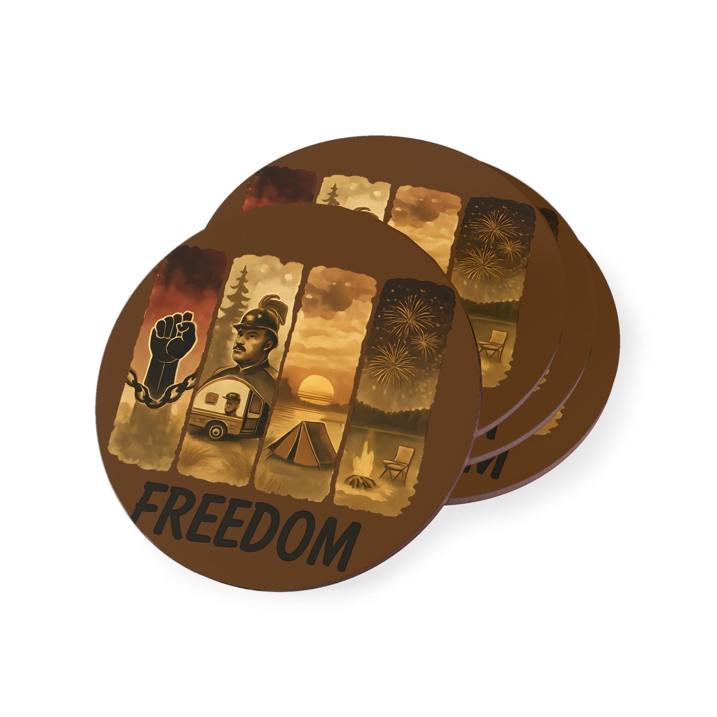 Juneteenth Coasters - Freedom Inspired Drink Coasters, Set of 4, African American History Decor, Black Lives Matter, Emancipation Day Gifts