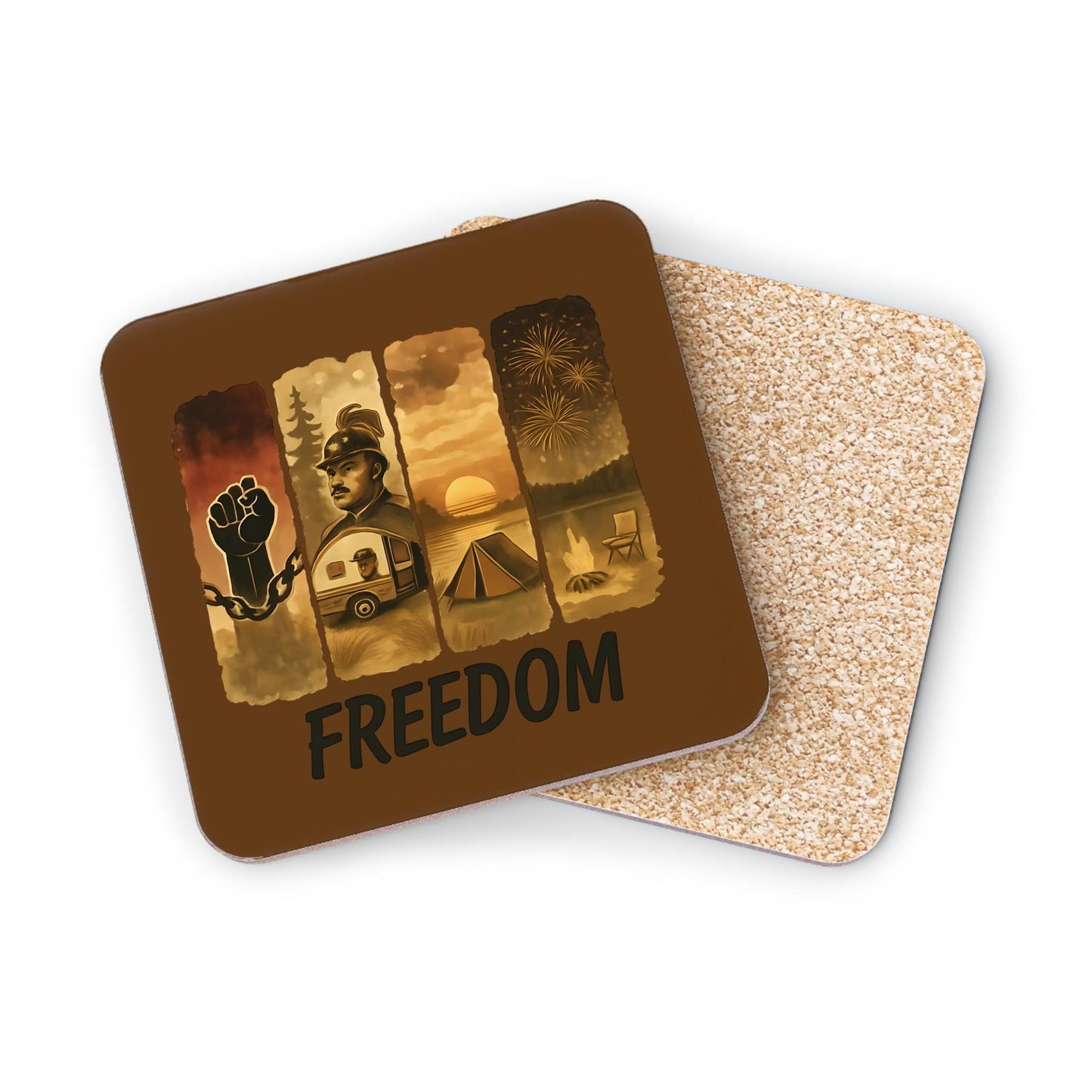 Juneteenth Coasters - Freedom Inspired Drink Coasters, Set of 4, African American History Decor, Black Lives Matter, Emancipation Day Gifts