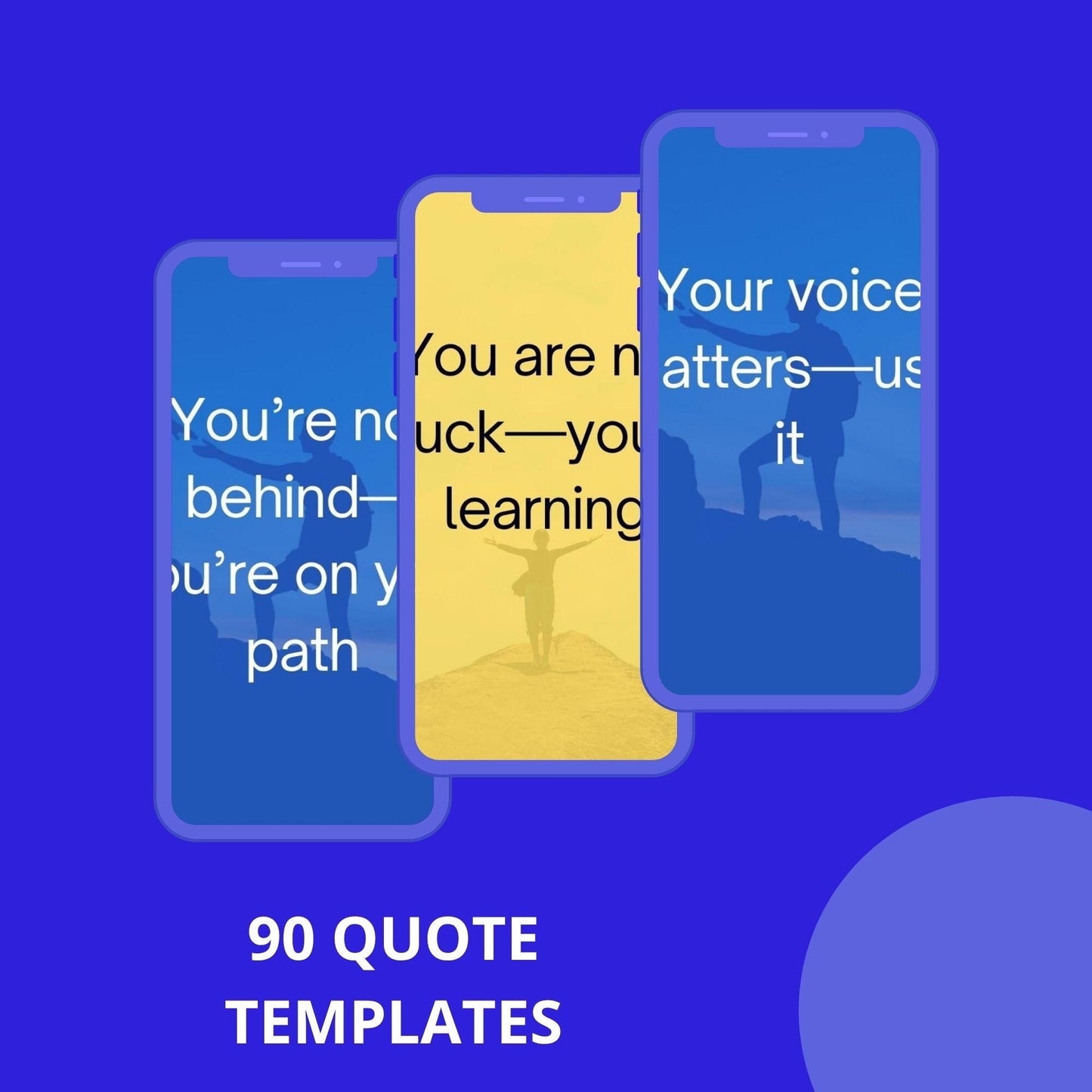 90 Life Coach Quotes: Inspirational Canva Templates (Digital Download)