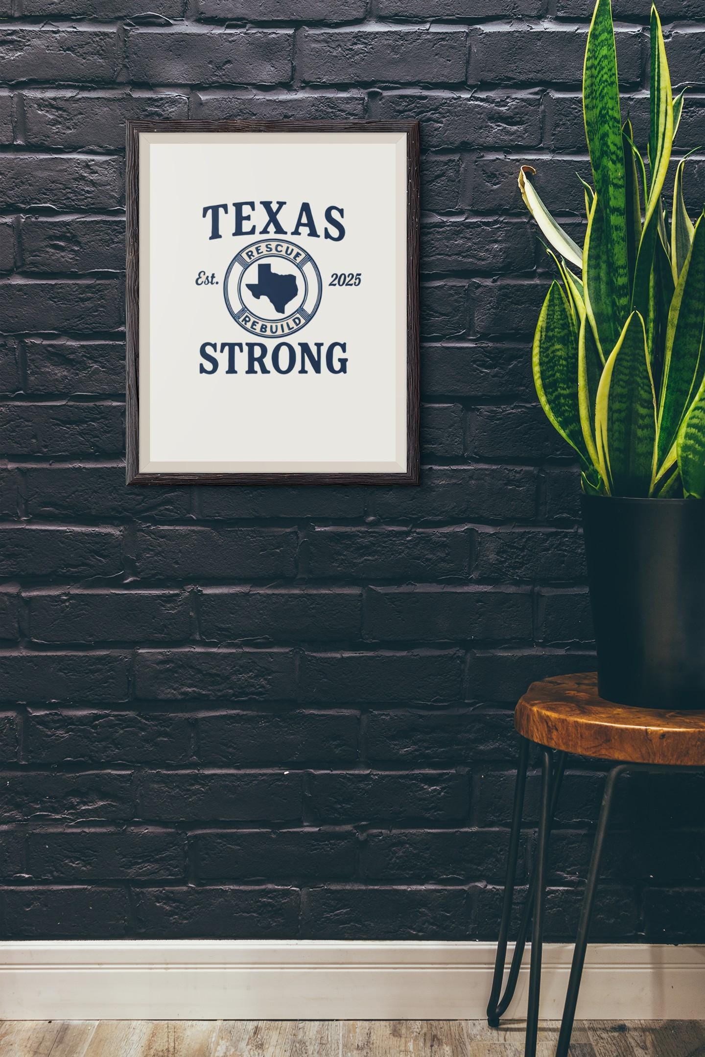 Texas Strong Rescue Rebuild PNG | Texas Pride Disaster Relief Design | Lone Star Support 2025