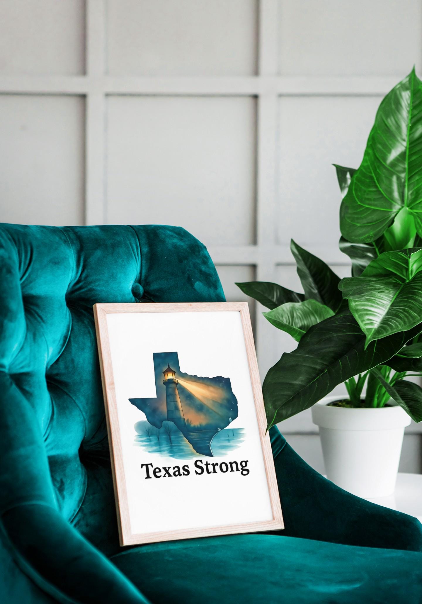 Texas Strong Lighthouse PNG | Texas Silhouette Digital Art | Lone Star Hope & Strength Design