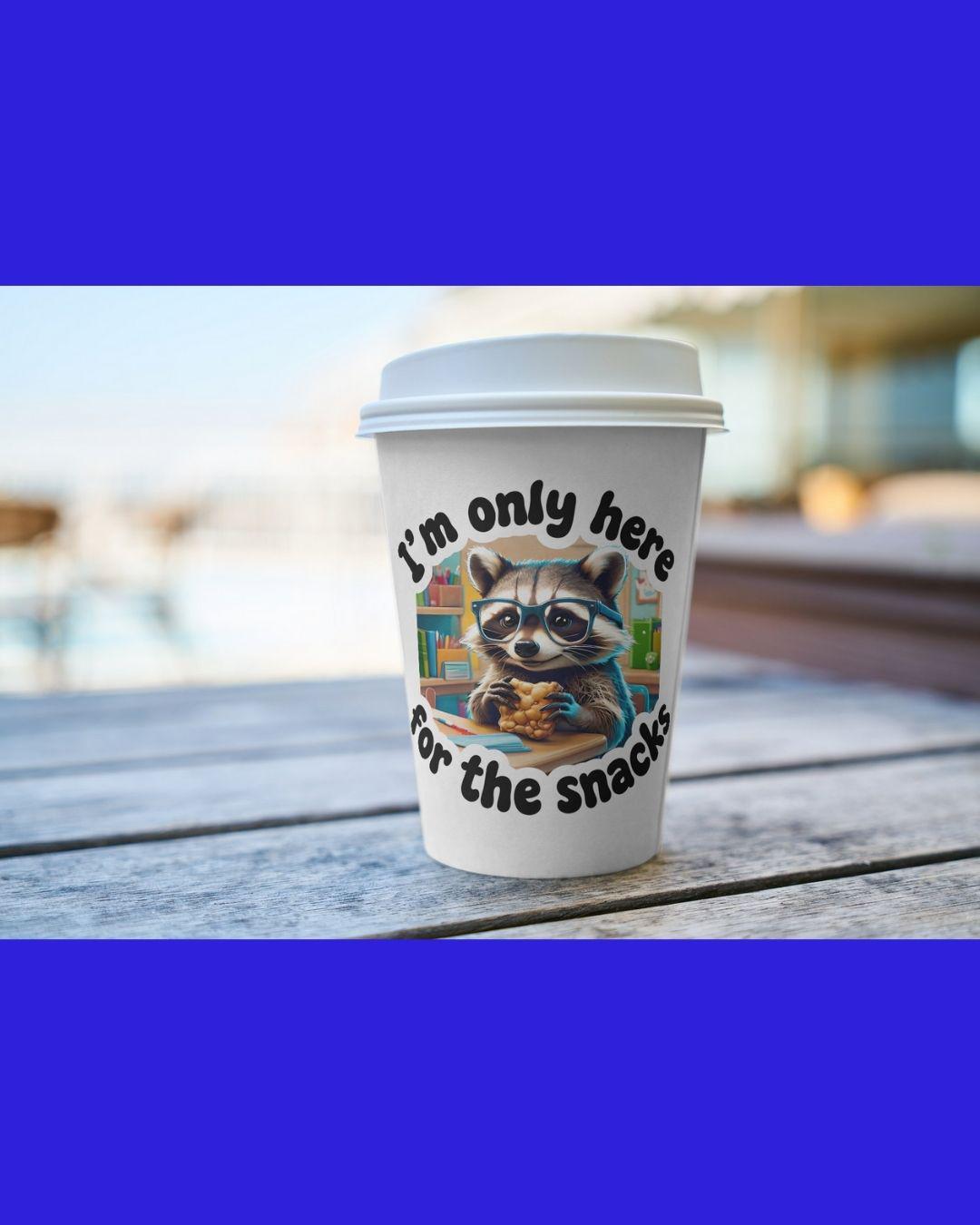 Sticker - Racoon I'm Only Here for the Snacks - Back to School