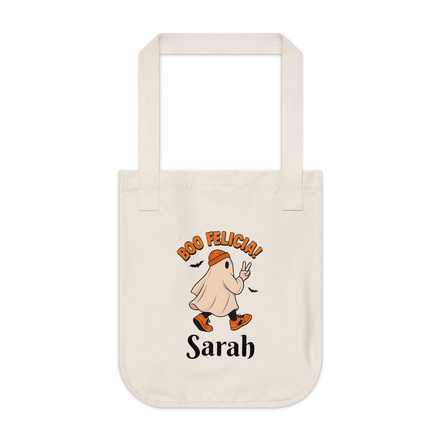 Funny Boo Felicia Tote Bag: Halloween Organic Cotton Canvas Shopping Bag