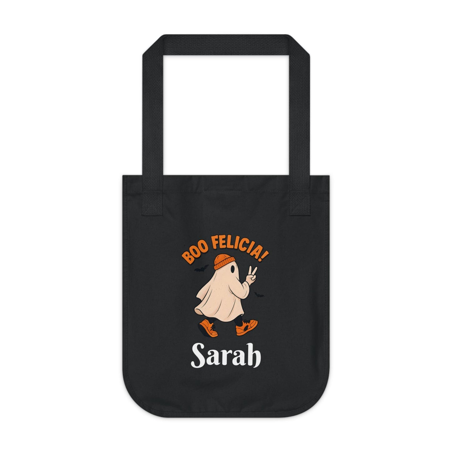 Funny Boo Felicia Tote Bag: Halloween Organic Cotton Canvas Shopping Bag