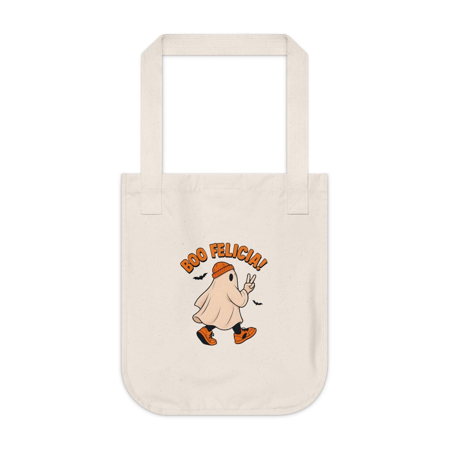 Funny Boo Felicia Tote Bag: Halloween Organic Cotton Canvas Shopping Bag