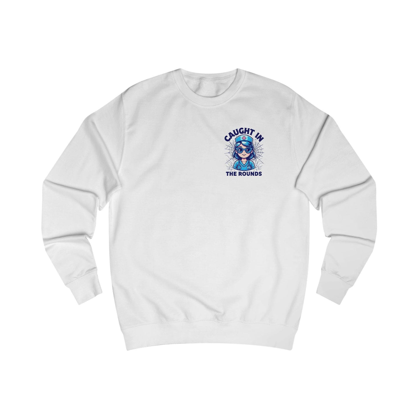 Cozy Nurse Sweatshirt: "Caught in the Rounds" - Casual Fall Outfit