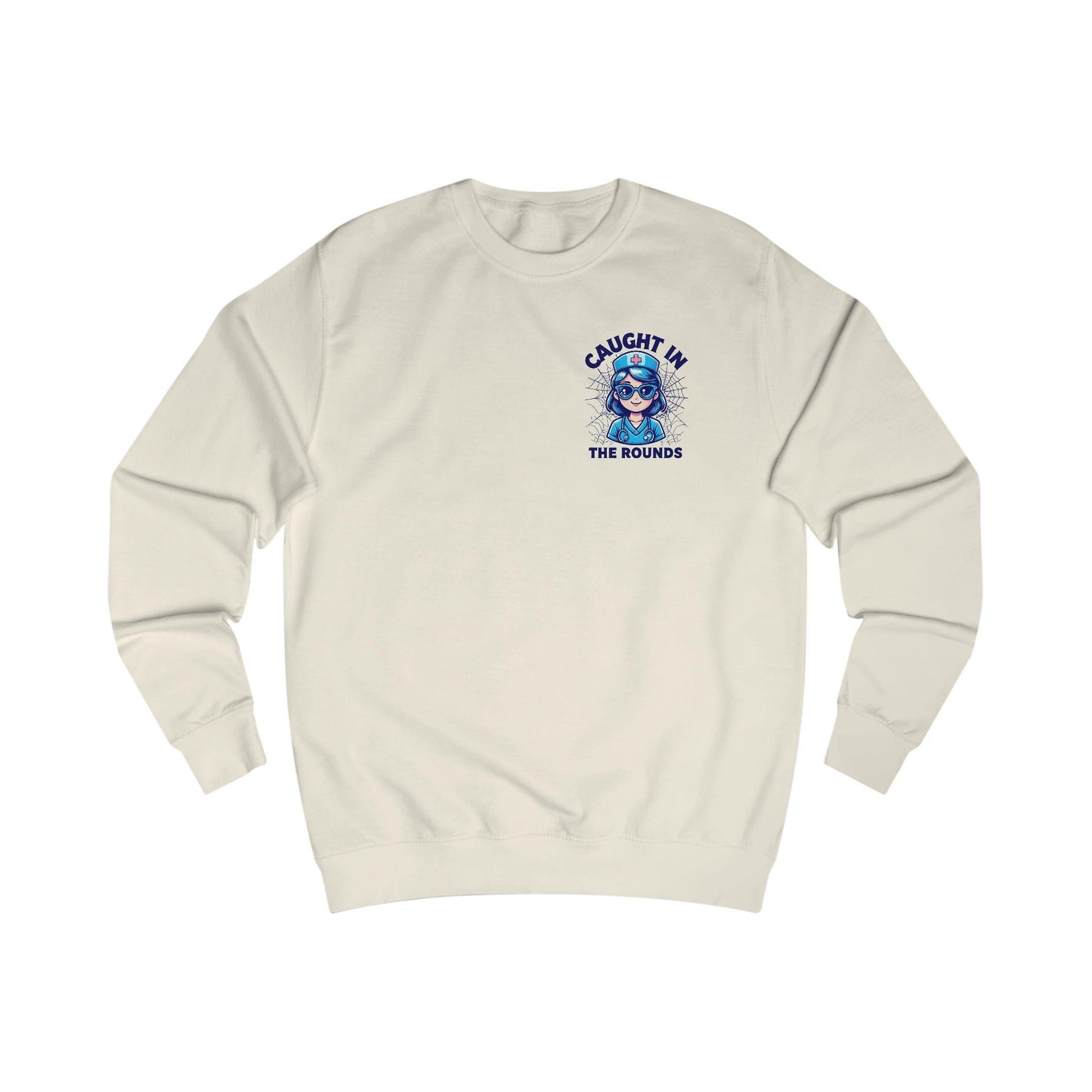 Cozy Nurse Sweatshirt: "Caught in the Rounds" - Casual Fall Outfit