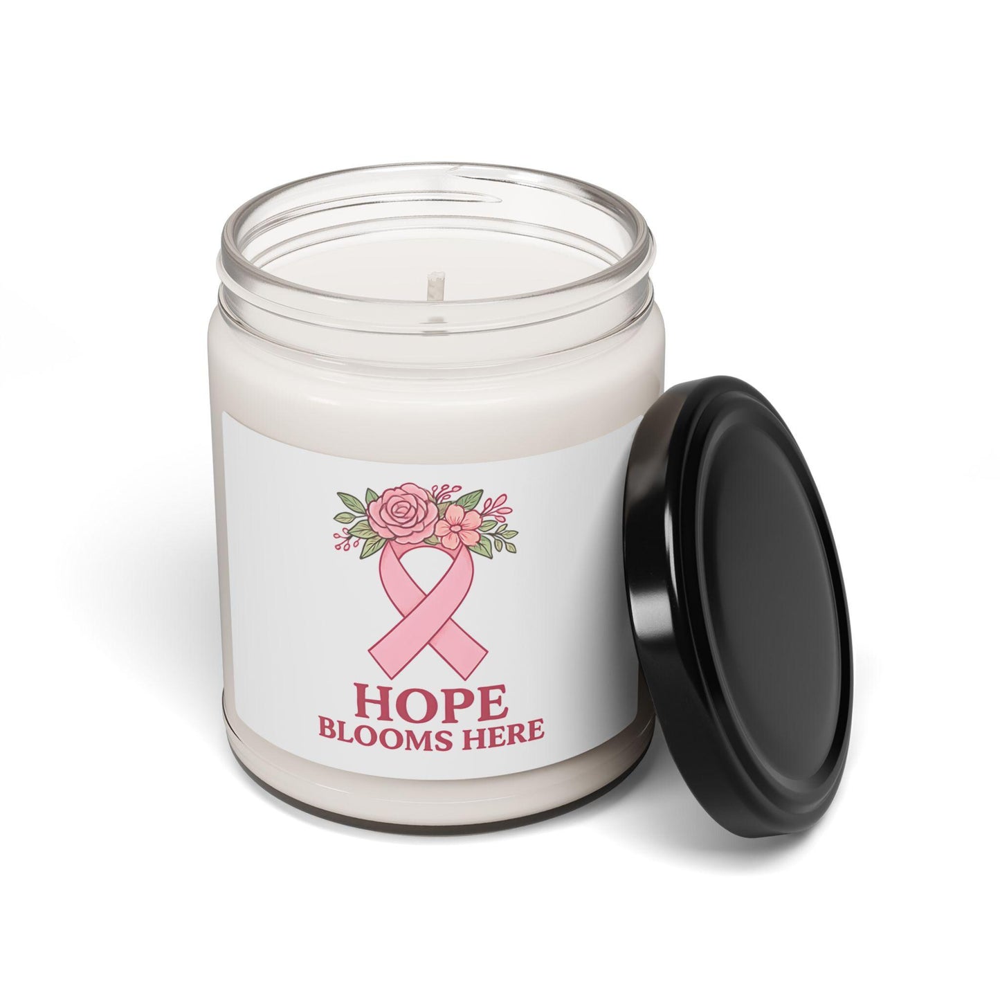 Hope Scented Soy Candle: Breast Cancer Awareness Gift, Home Fragrance