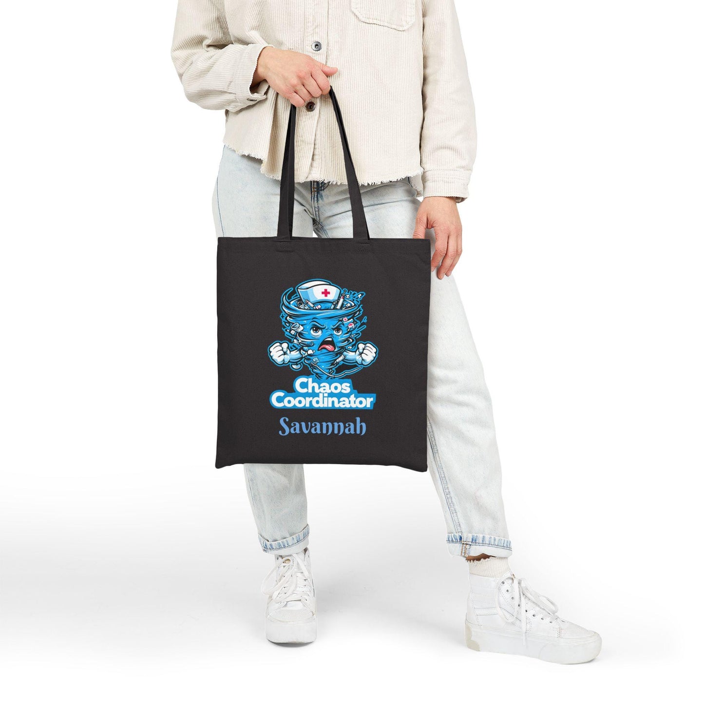 Chaos Coordinator Nurse Tote Bag: Cotton Canvas Shopping Bag