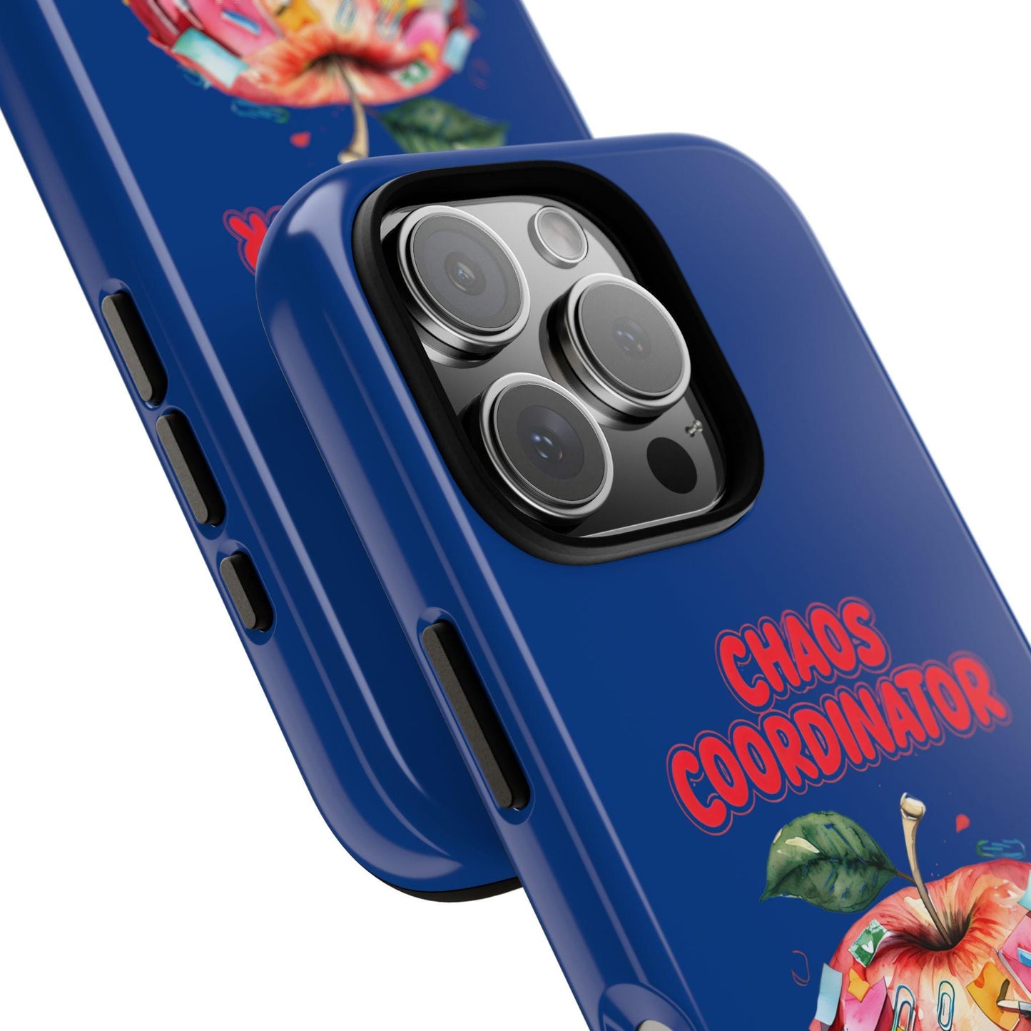 Chaos Coordinator Phone Case, Fun Phone Cover, Gift for Teachers, Back to School Accessories, Colorful Apple Design, Teacher Appreciation
